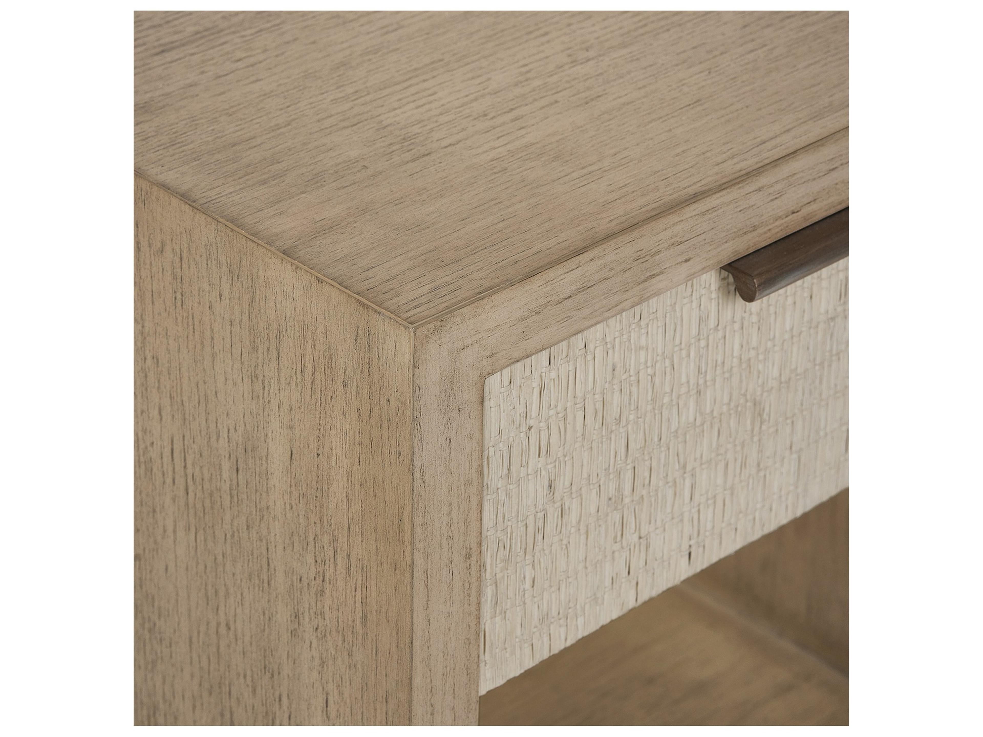 Interlude Home Harperly 2-Drawers Beige Sungkai Wood Nightstand