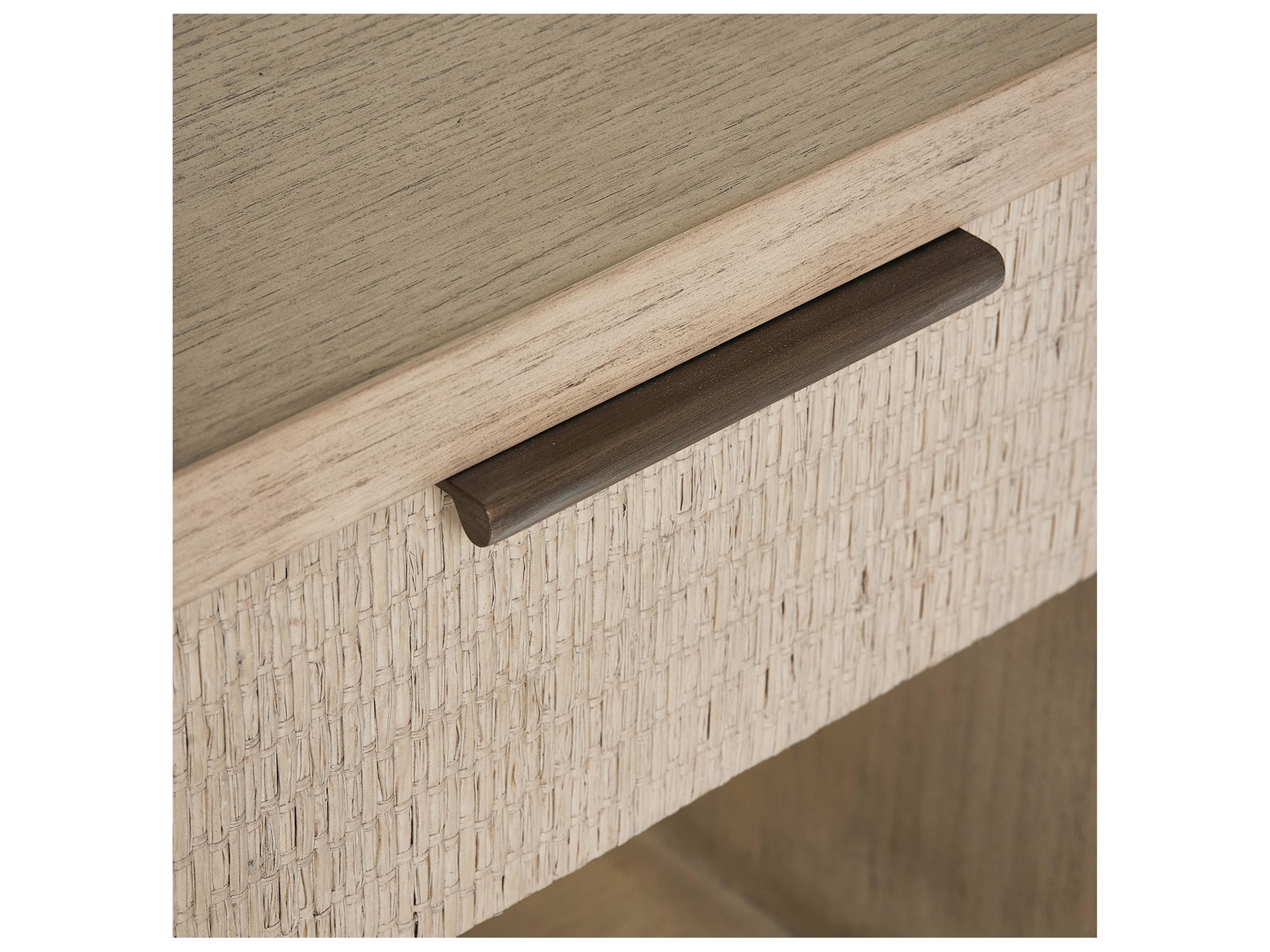 Interlude Home Harperly 2-Drawers Beige Sungkai Wood Nightstand