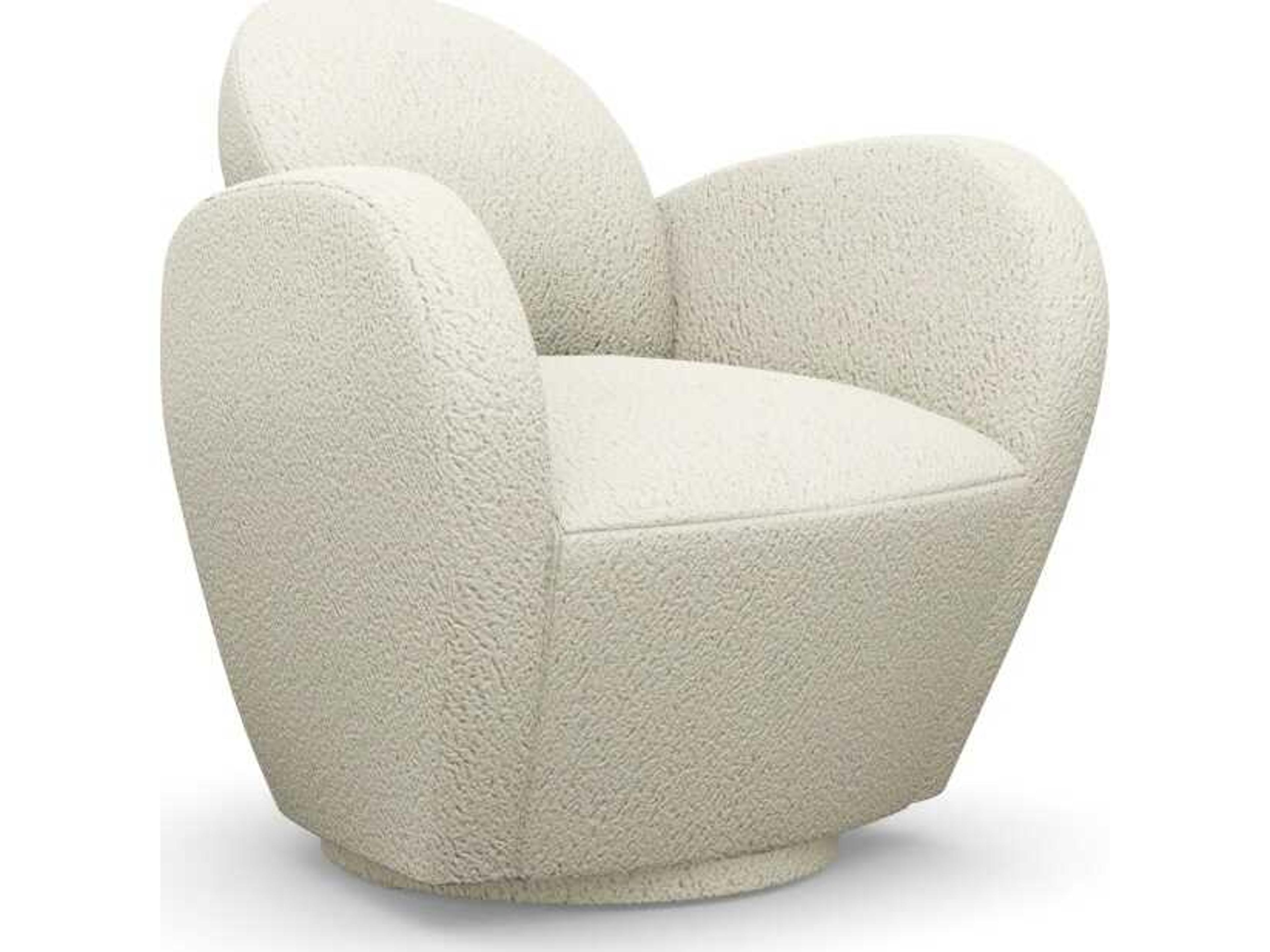 Miami Swivel Cream Accent Chair