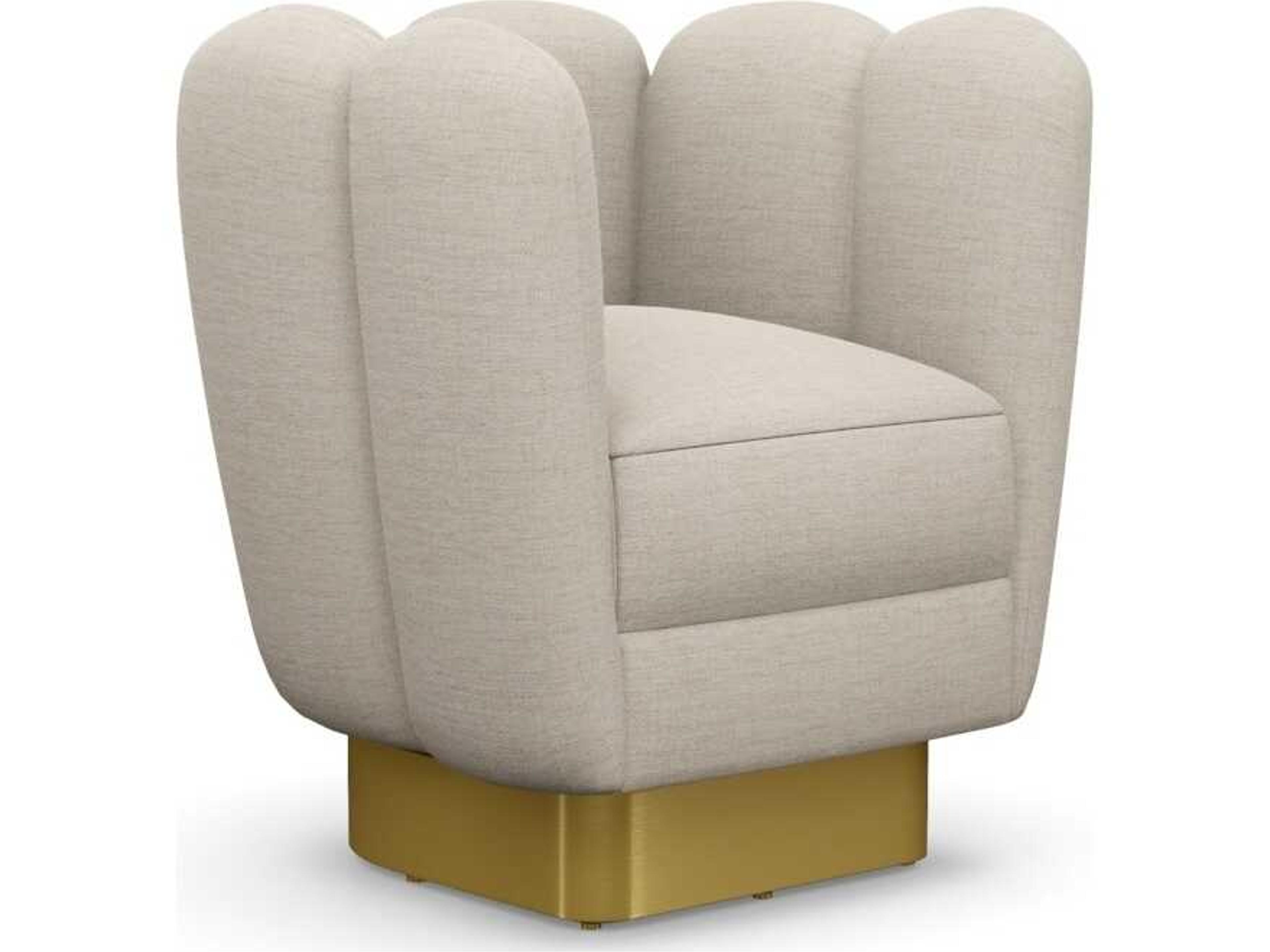Gallery Swivel Beige Accent Chair