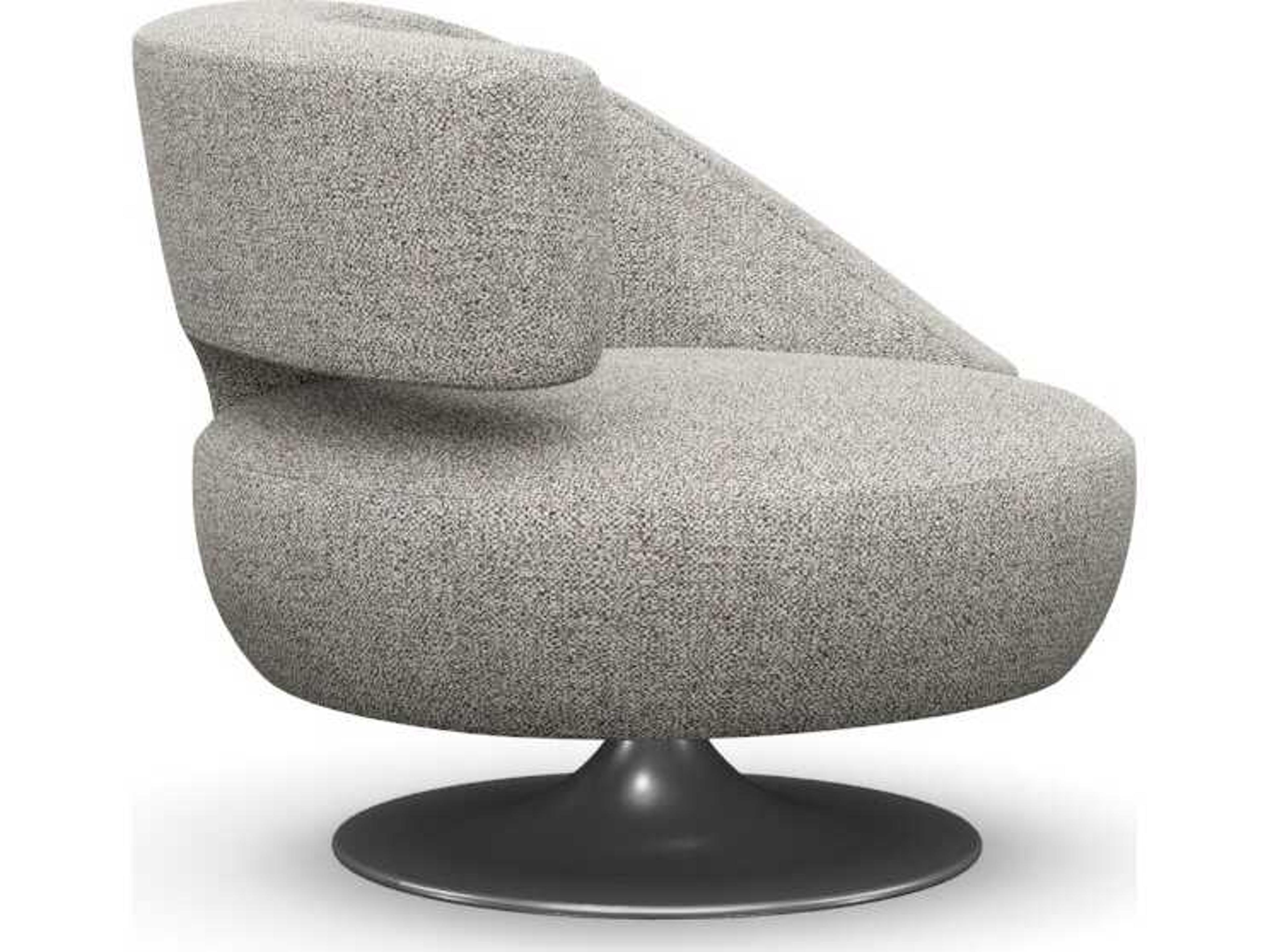 Isabella Swivel Gray Accent Chair