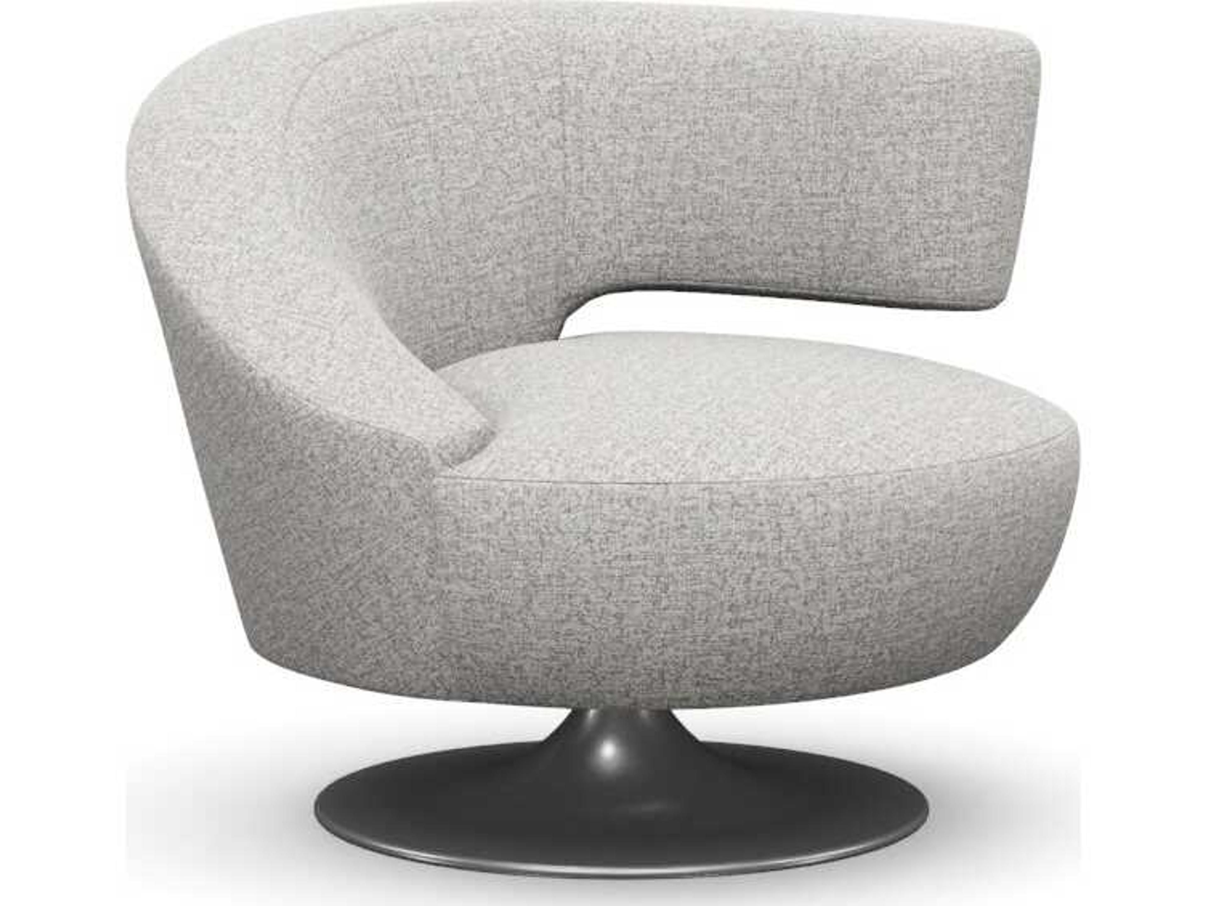Isabella Swivel Gray Accent Chair