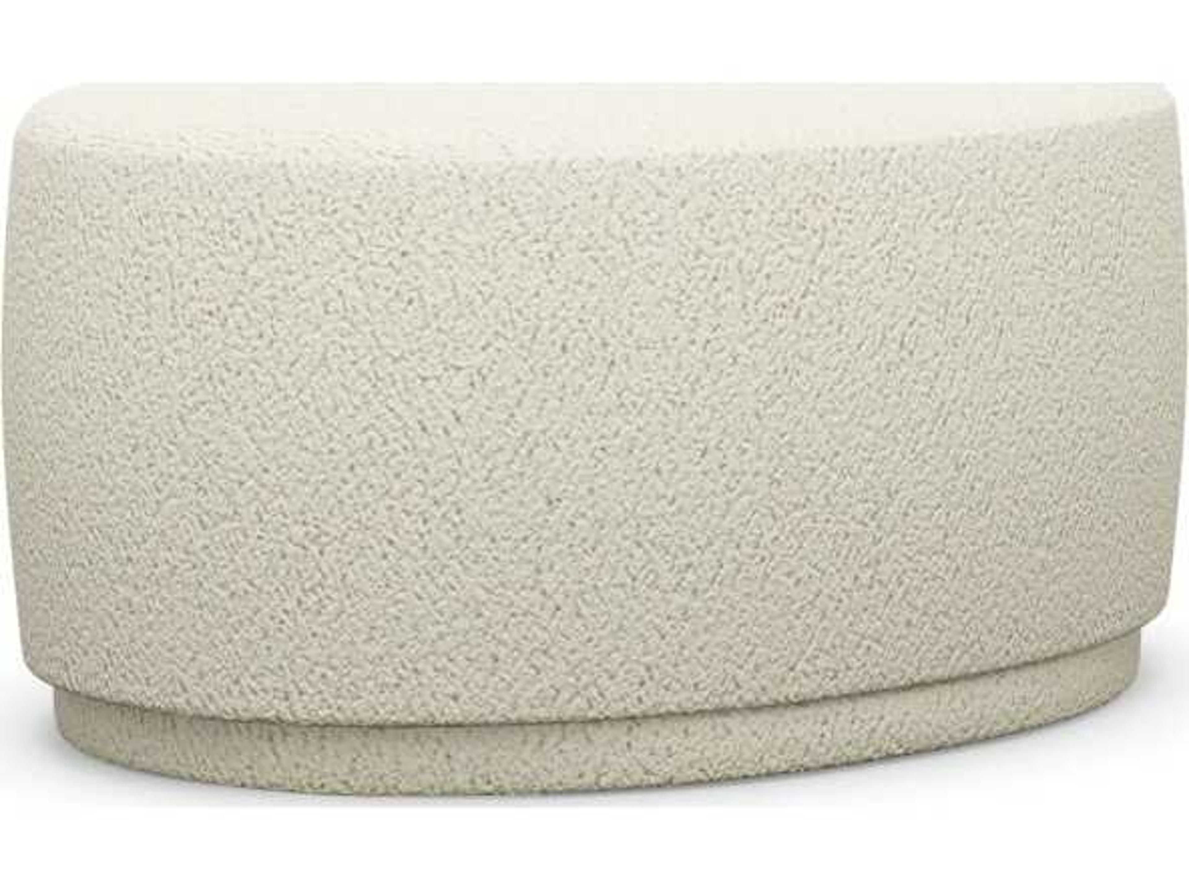 Dana Down White Upholstered Ottoman