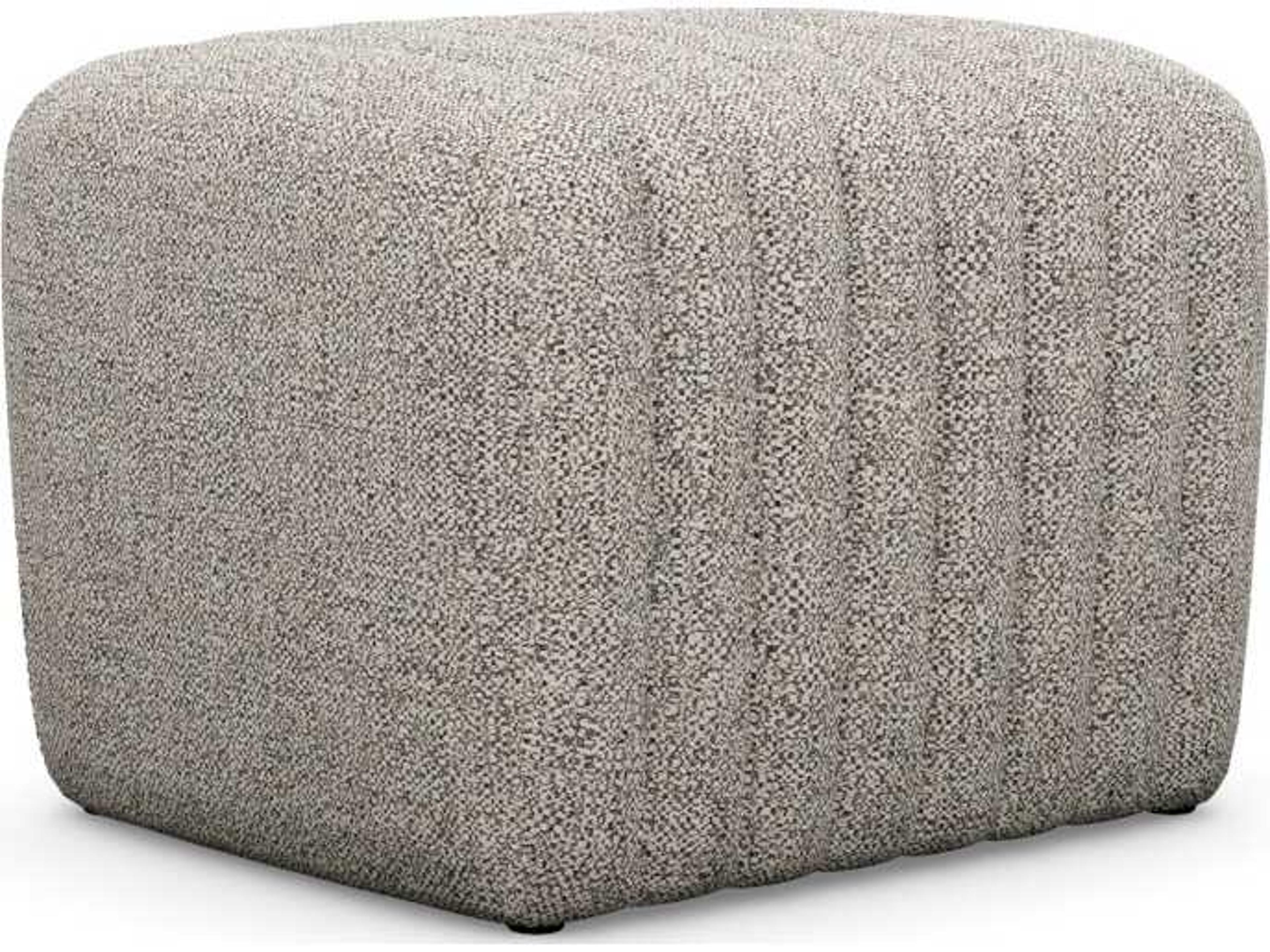 Channel Rock Gray Upholstered Ottoman