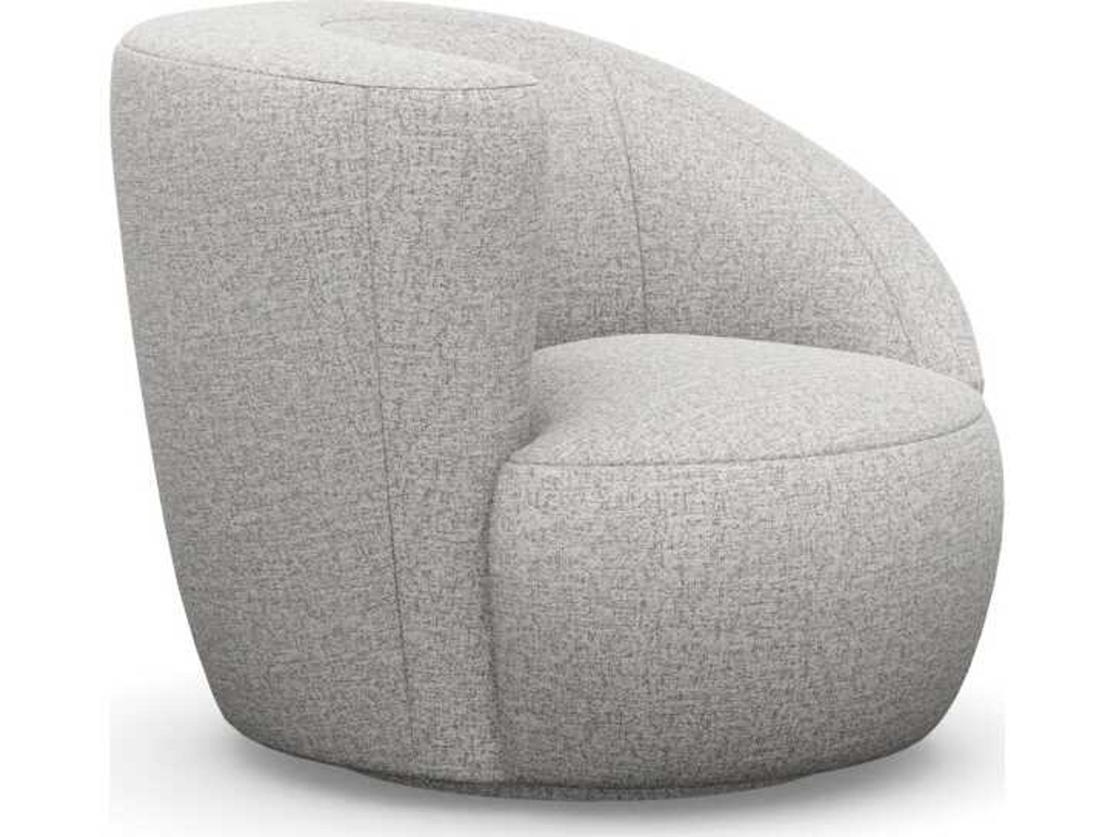 Interlude Home Carlisle Swivel Gray Accent Chair