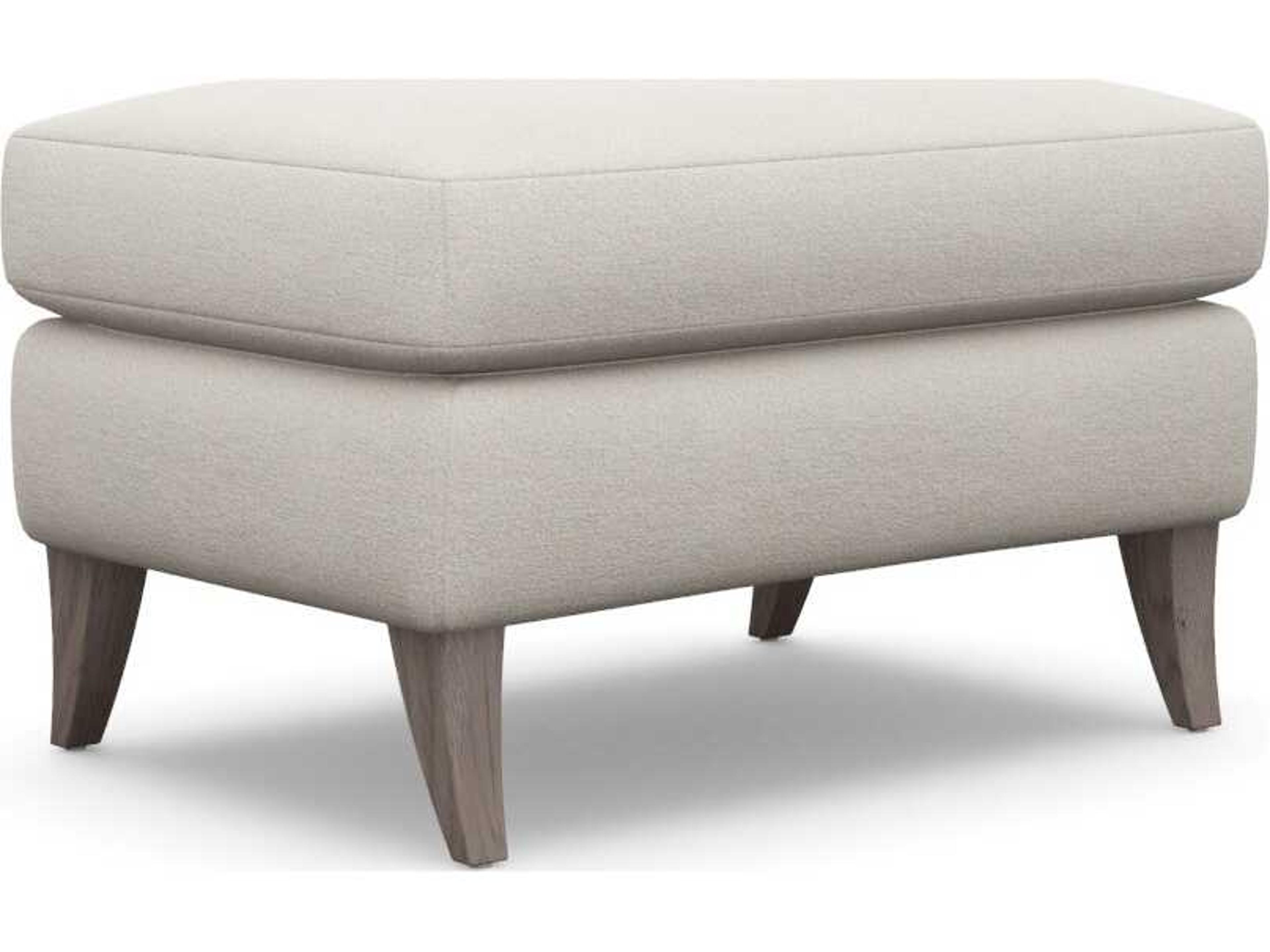 Kelsey Cameo Icy Grey Cream Upholstered Ottoman