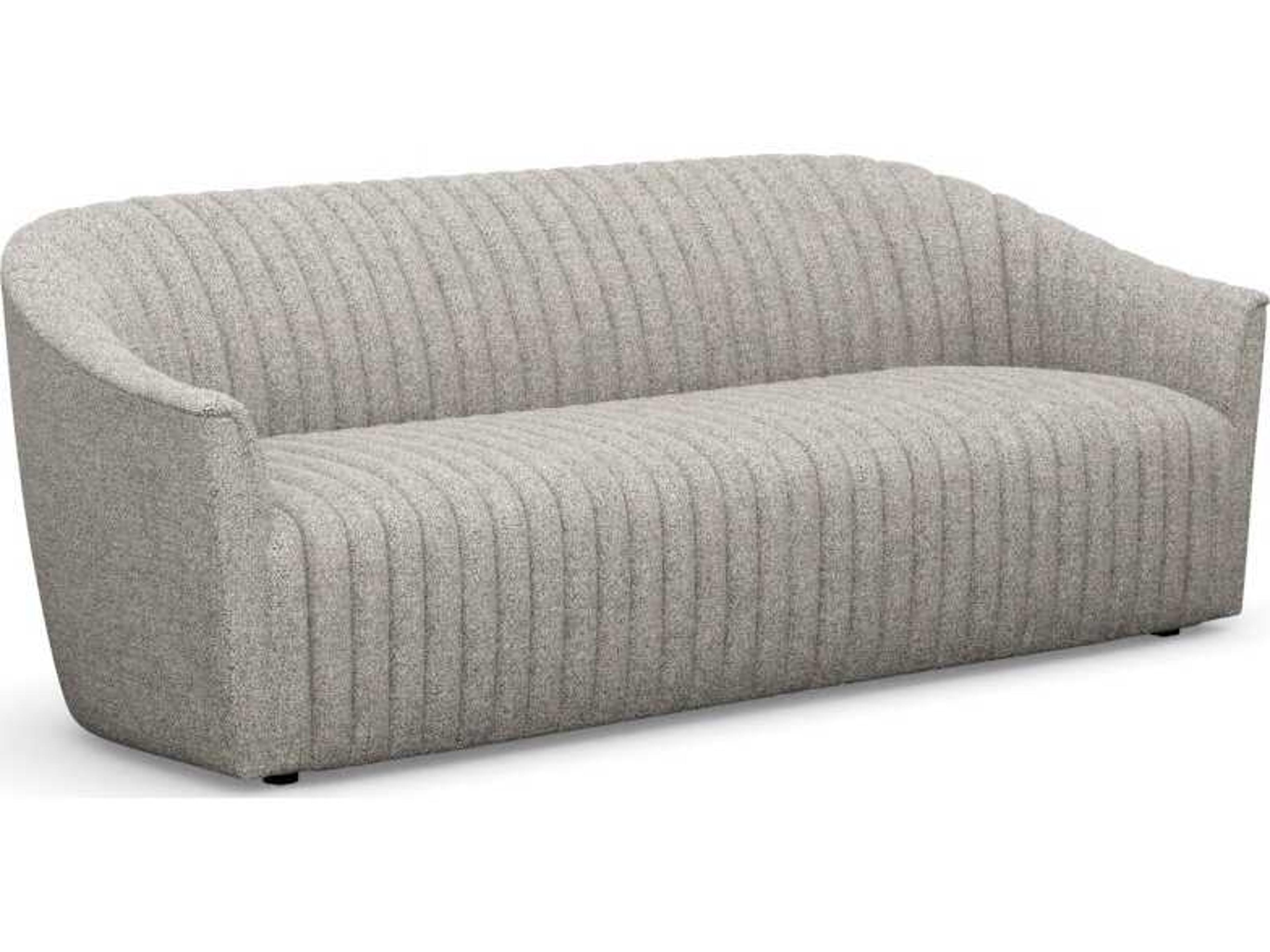Channel Rock Gray Upholstered Sofa