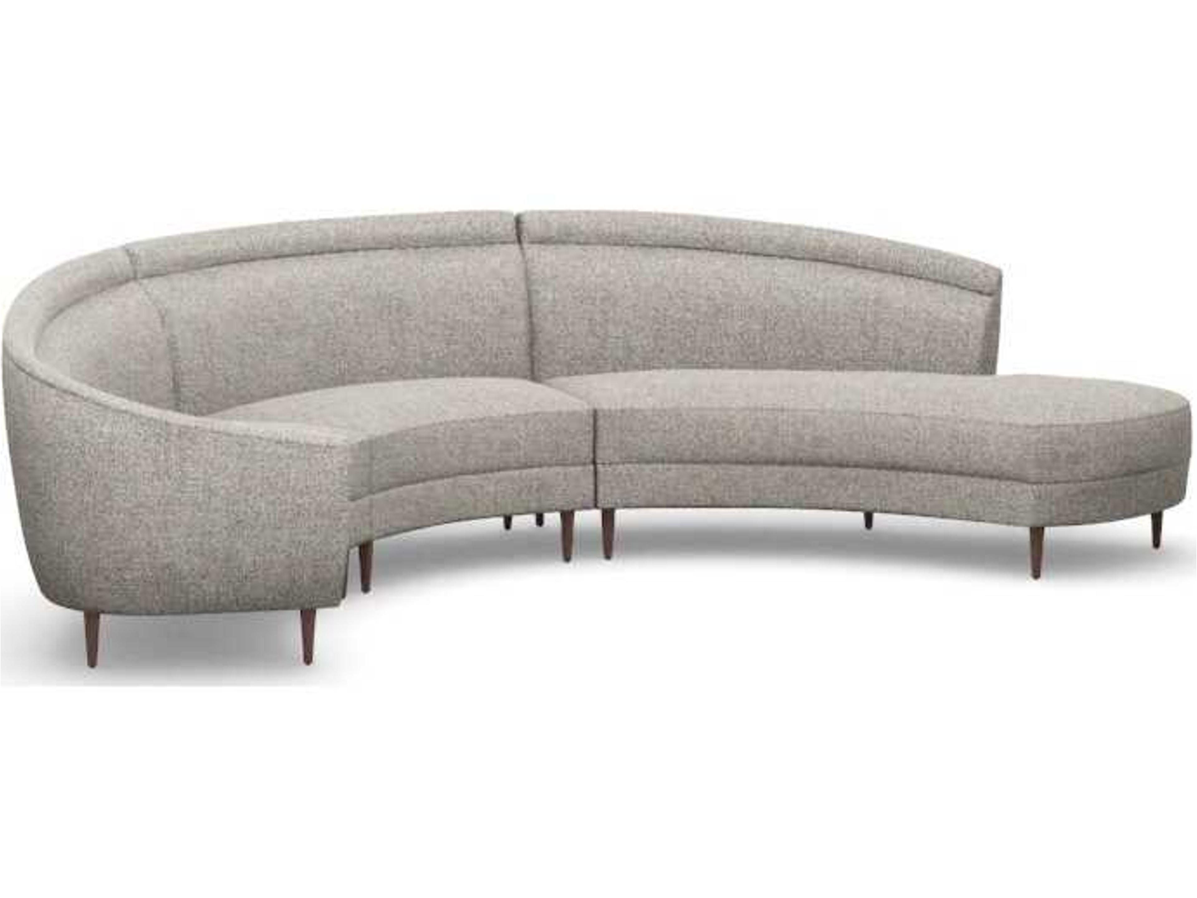 Capri Gray Upholstered Sectional Sofa