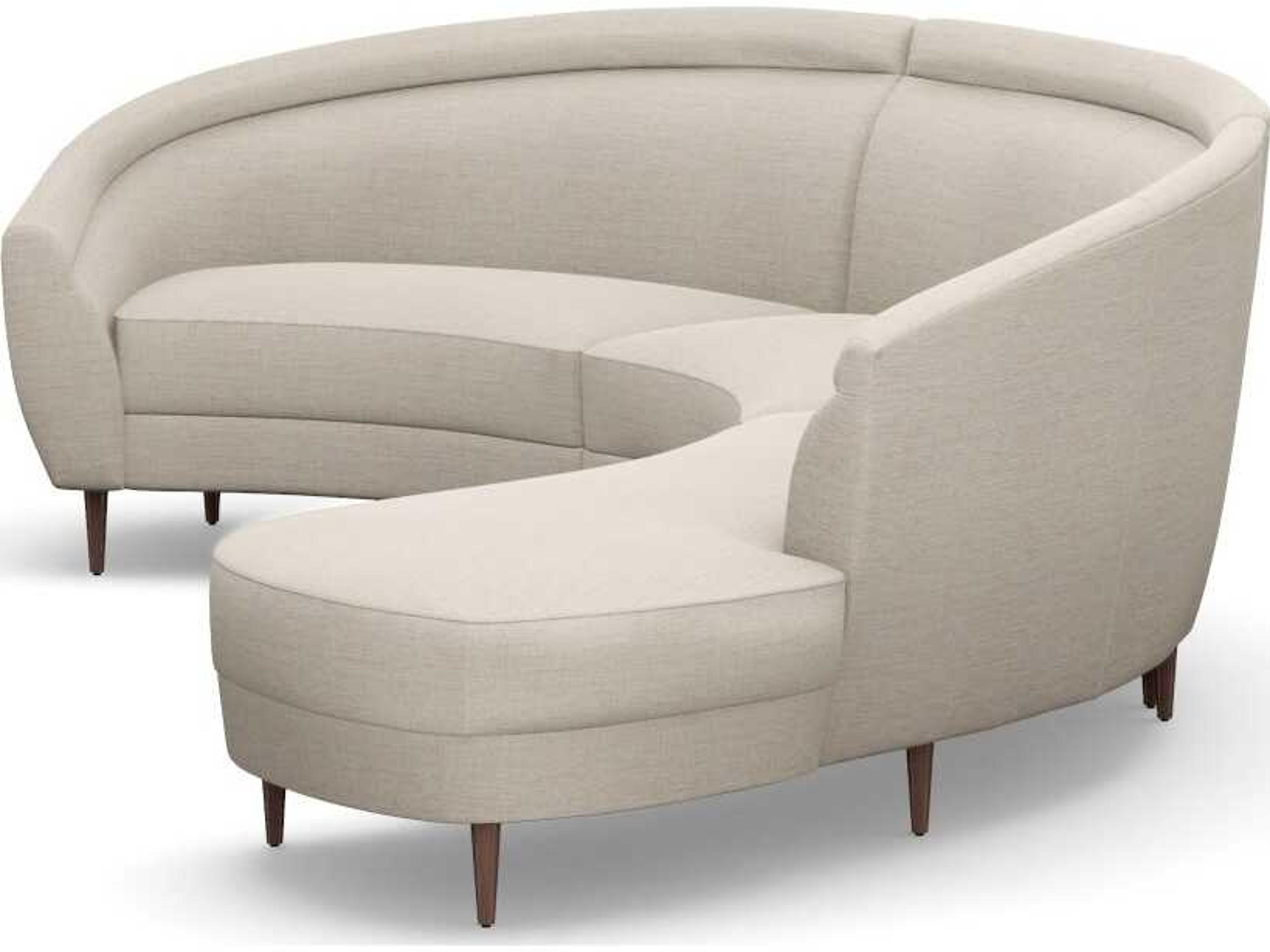 Capri Beige Upholstered Sectional Sofa