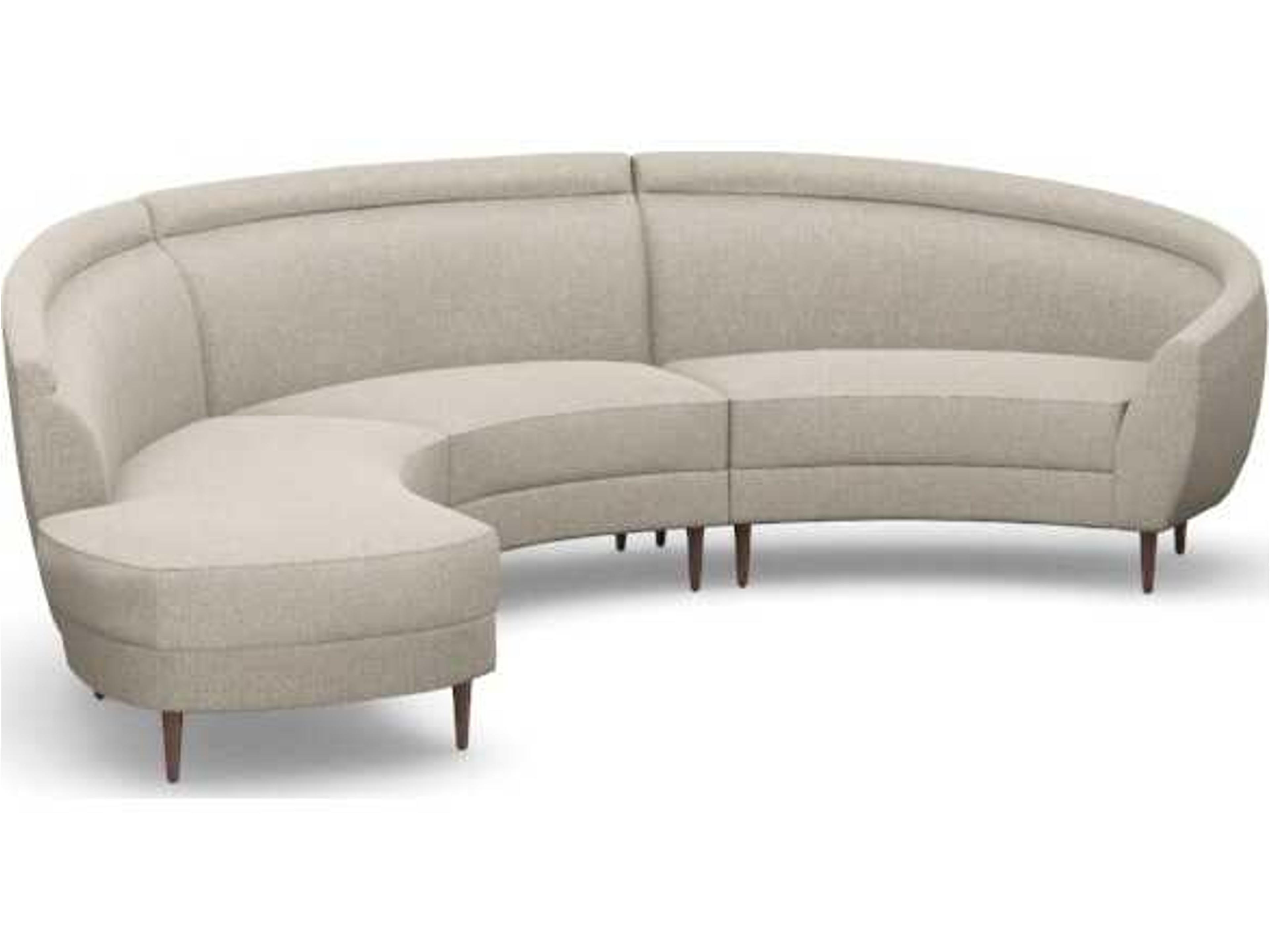Capri Beige Upholstered Sectional Sofa