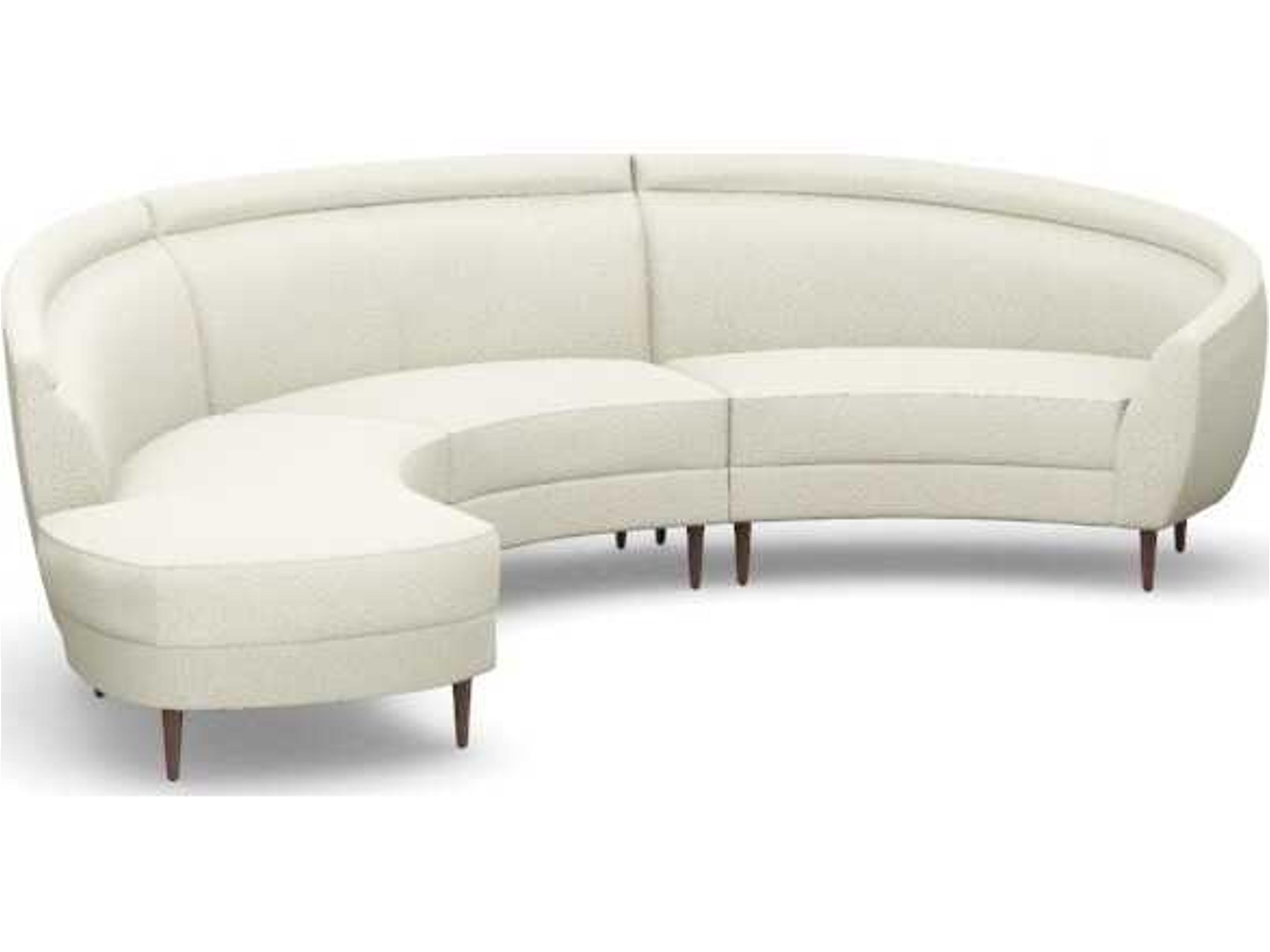 Capri White Faux Leather Sectional Sofa