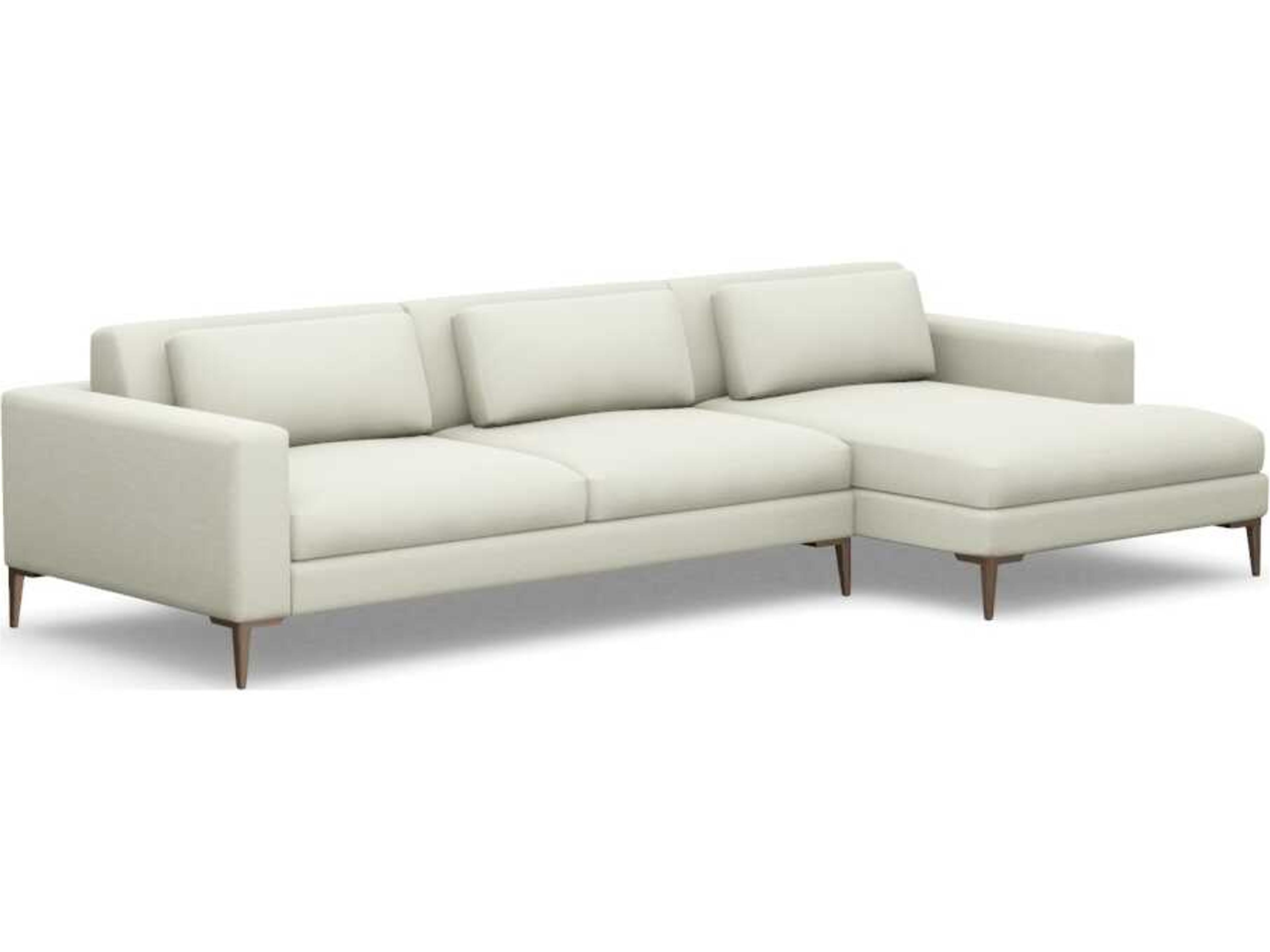 Izzy White Upholstered Sectional Sofa