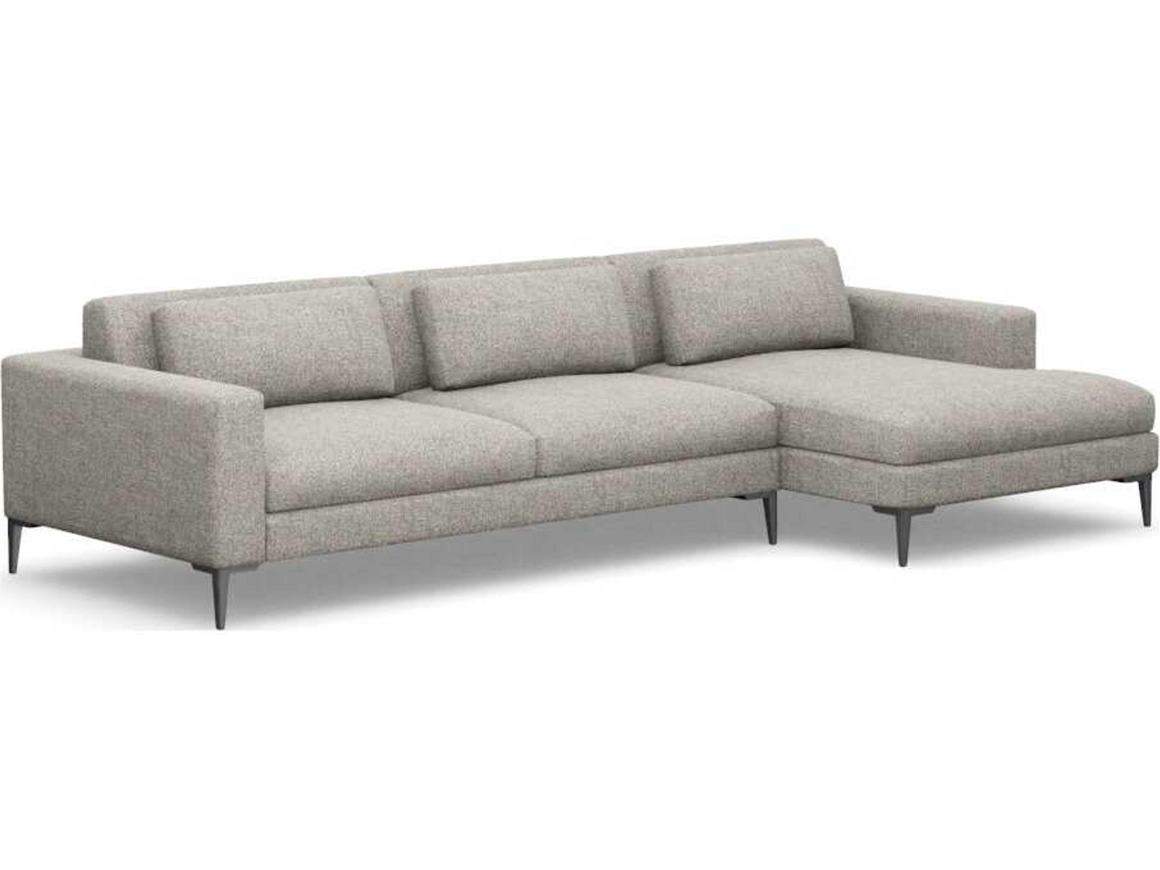 Izzy Gray Upholstered Sectional Sofa