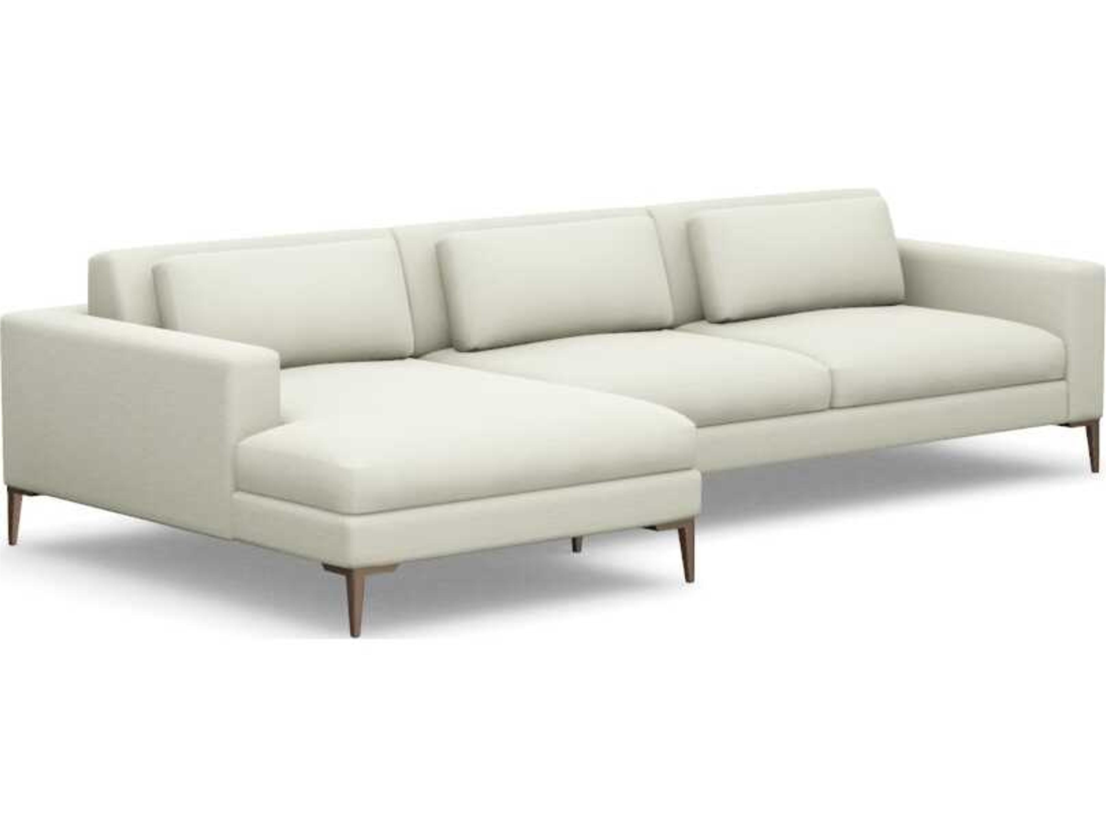 Izzy White Upholstered Sectional Sofa