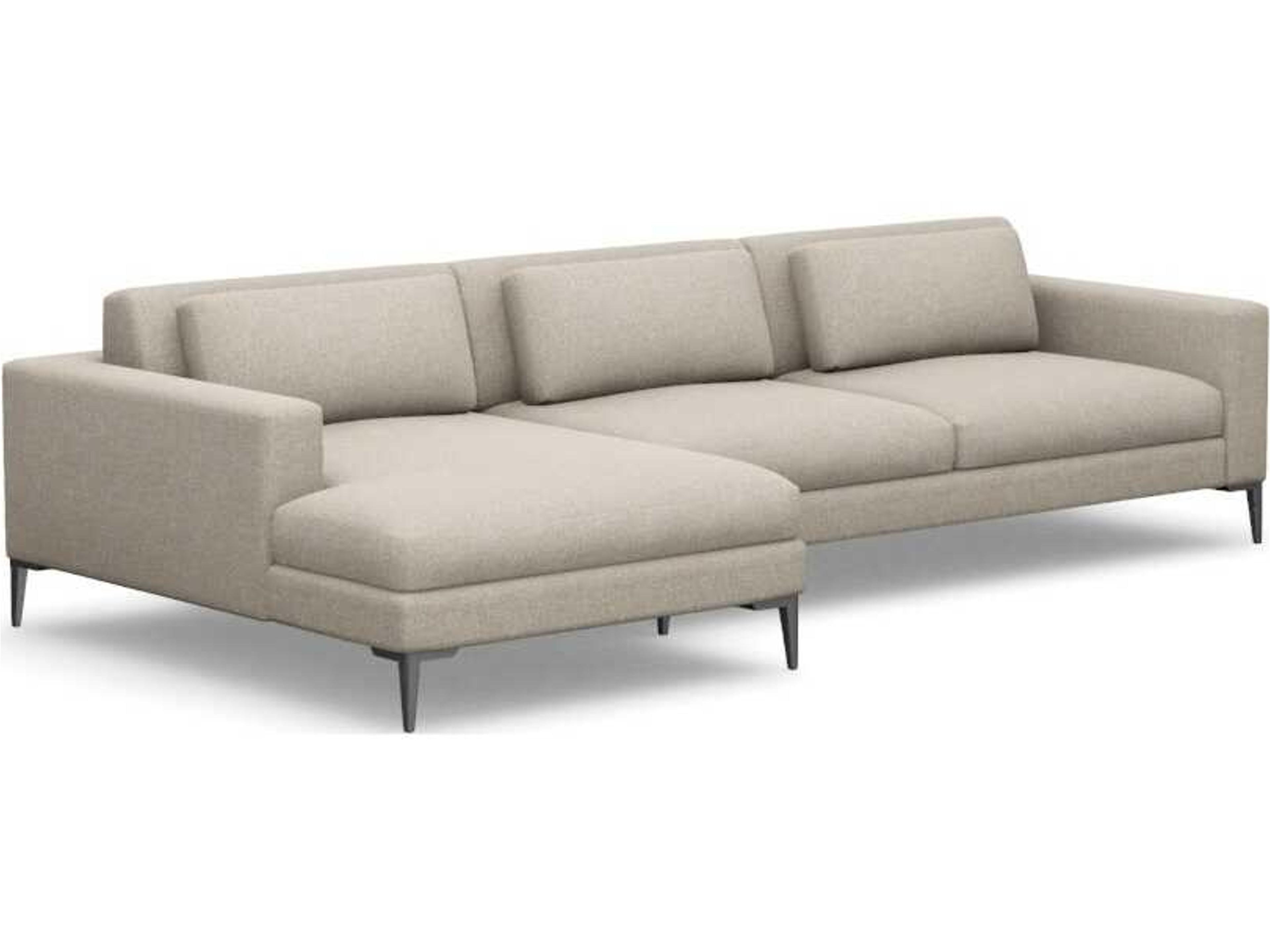 Izzy Beige Upholstered Sectional Sofa