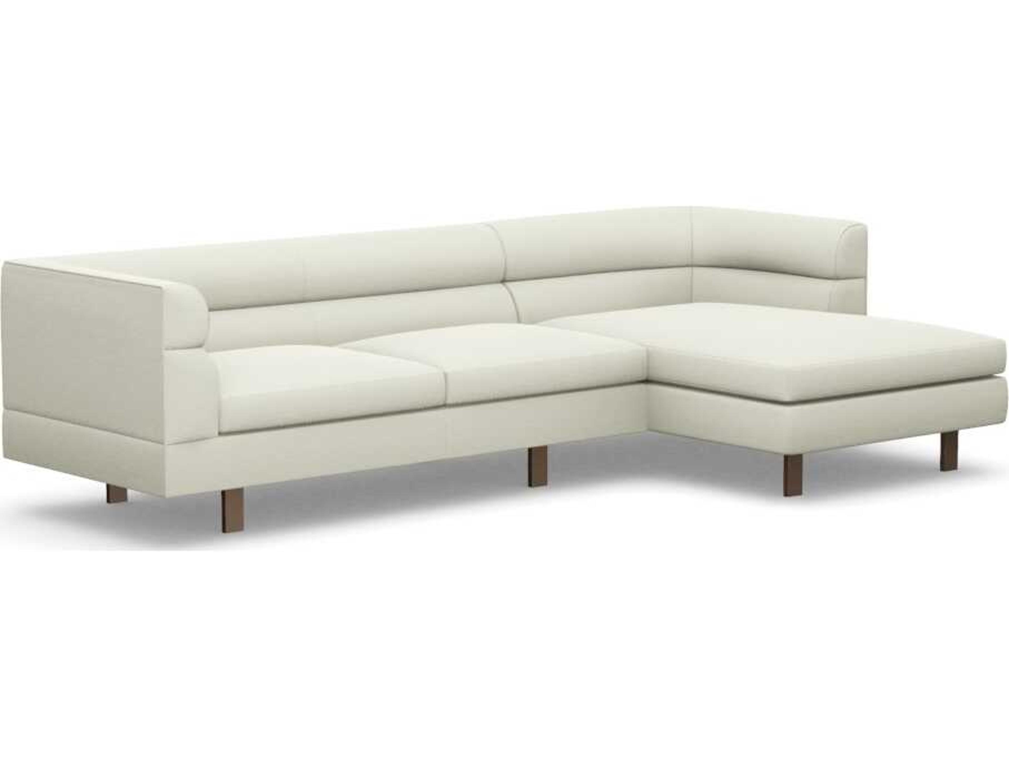 Ornette White Upholstered Sectional Sofa