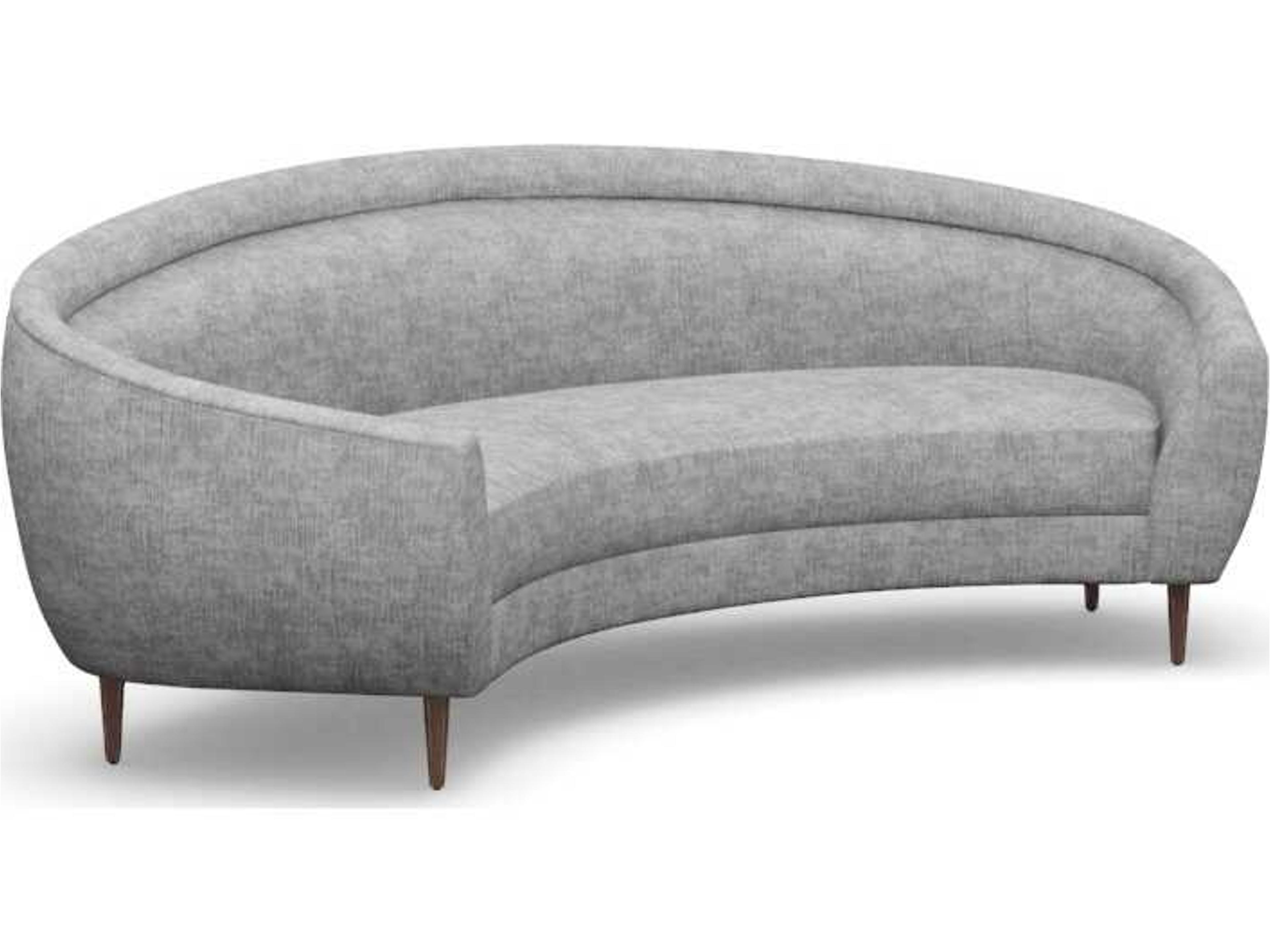 Capri Feather Walnut Gray Upholstered Sofa