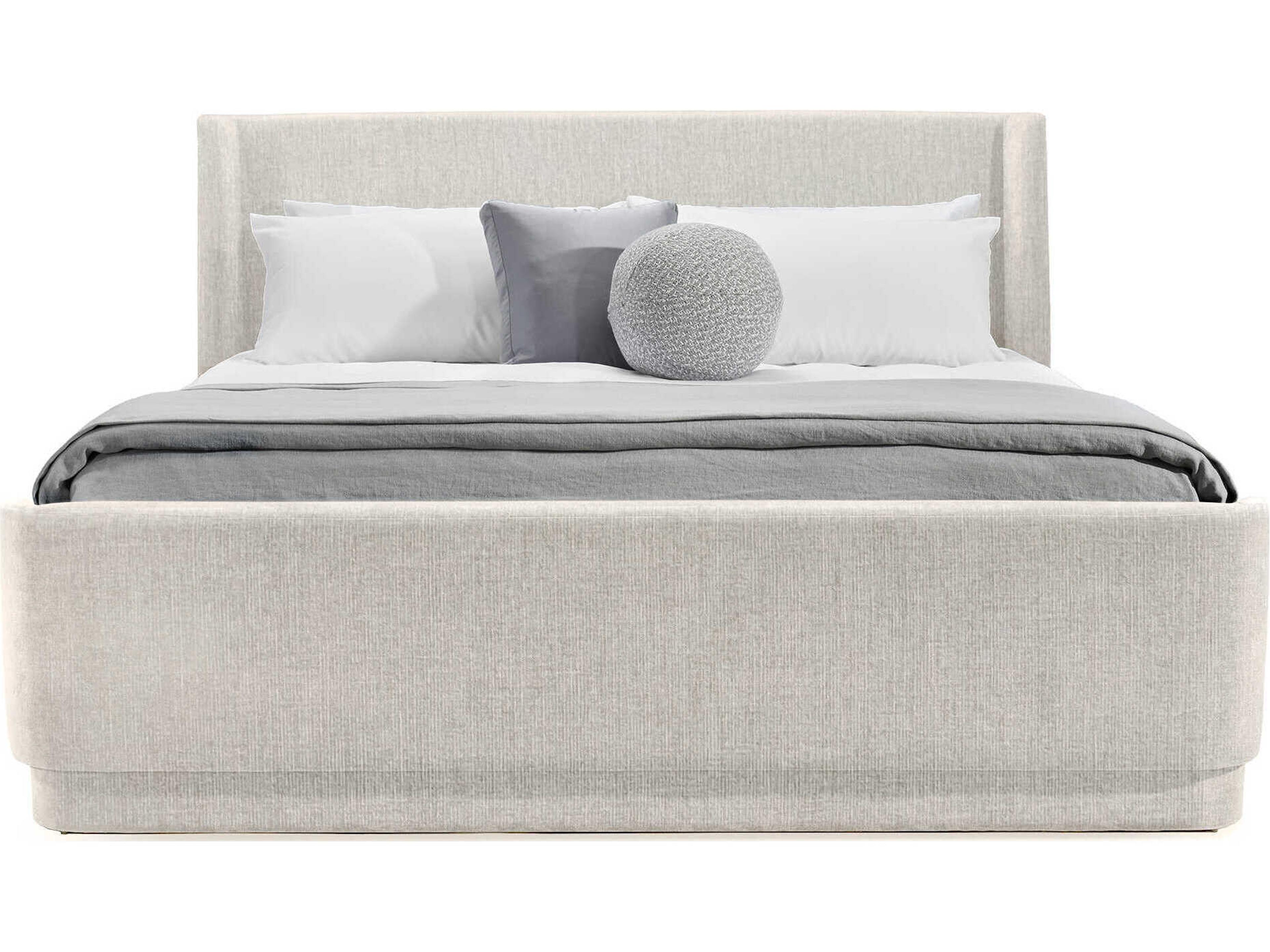 Kaia Desert Dune Gray Upholstered Queen Panel Bed