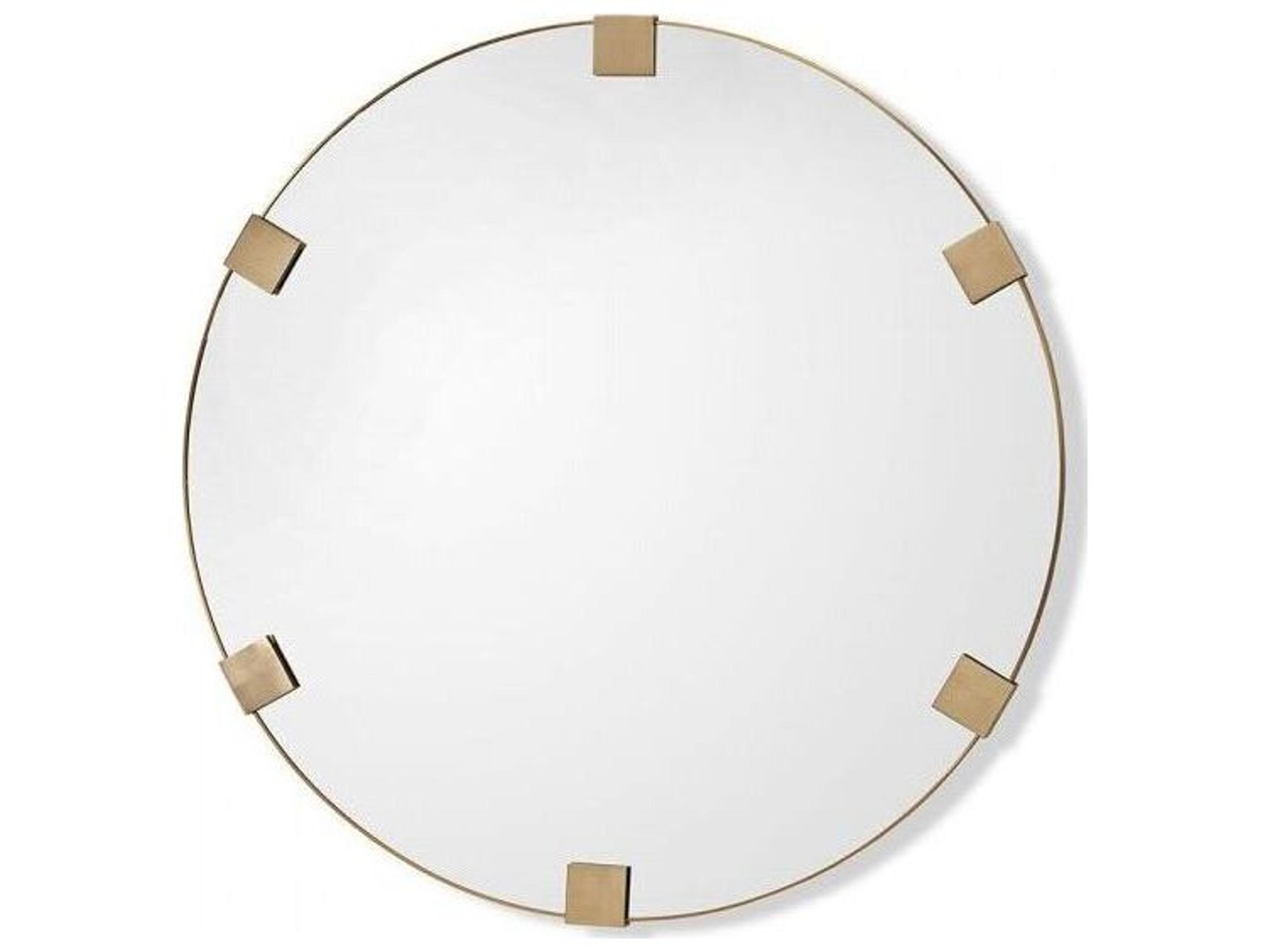 Interlude Home Nippon Brushed Brass Plain Mirror Wall Round