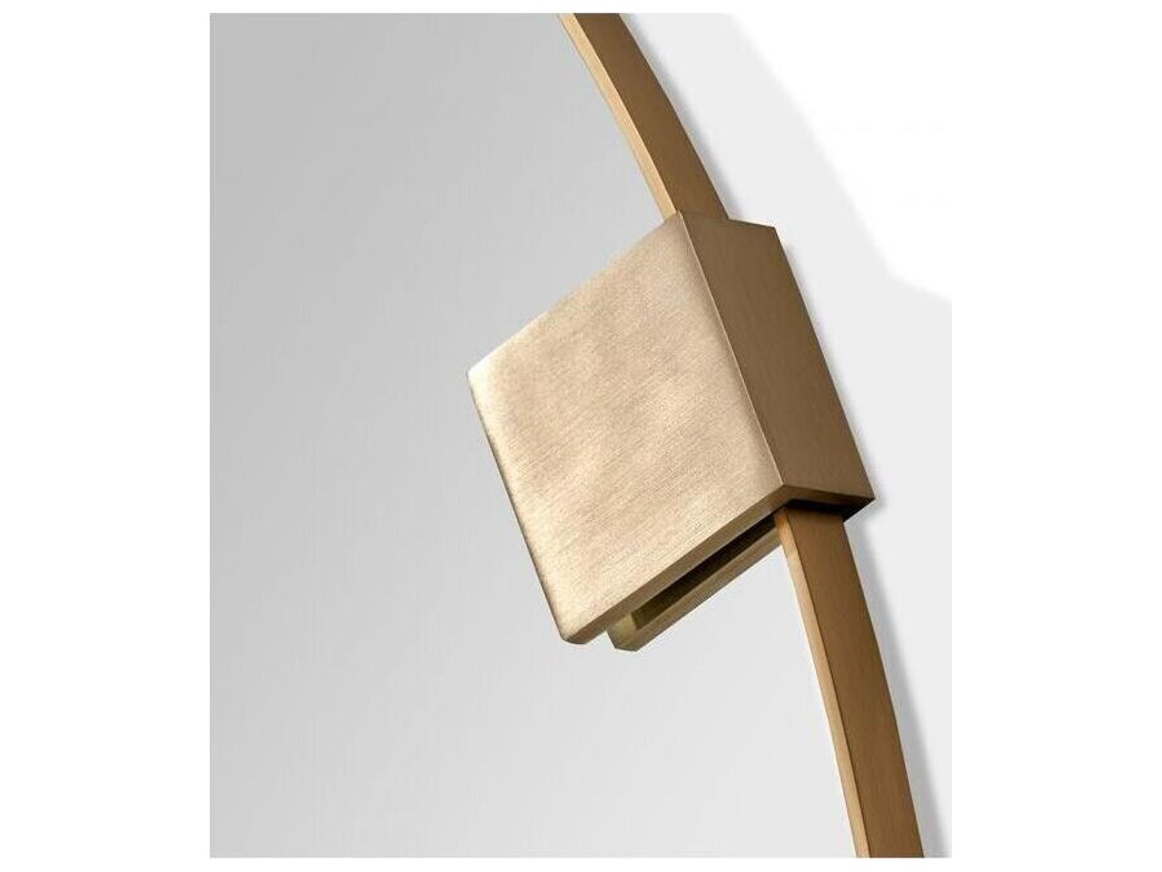 Interlude Home Nippon Brushed Brass Plain Mirror Wall Round