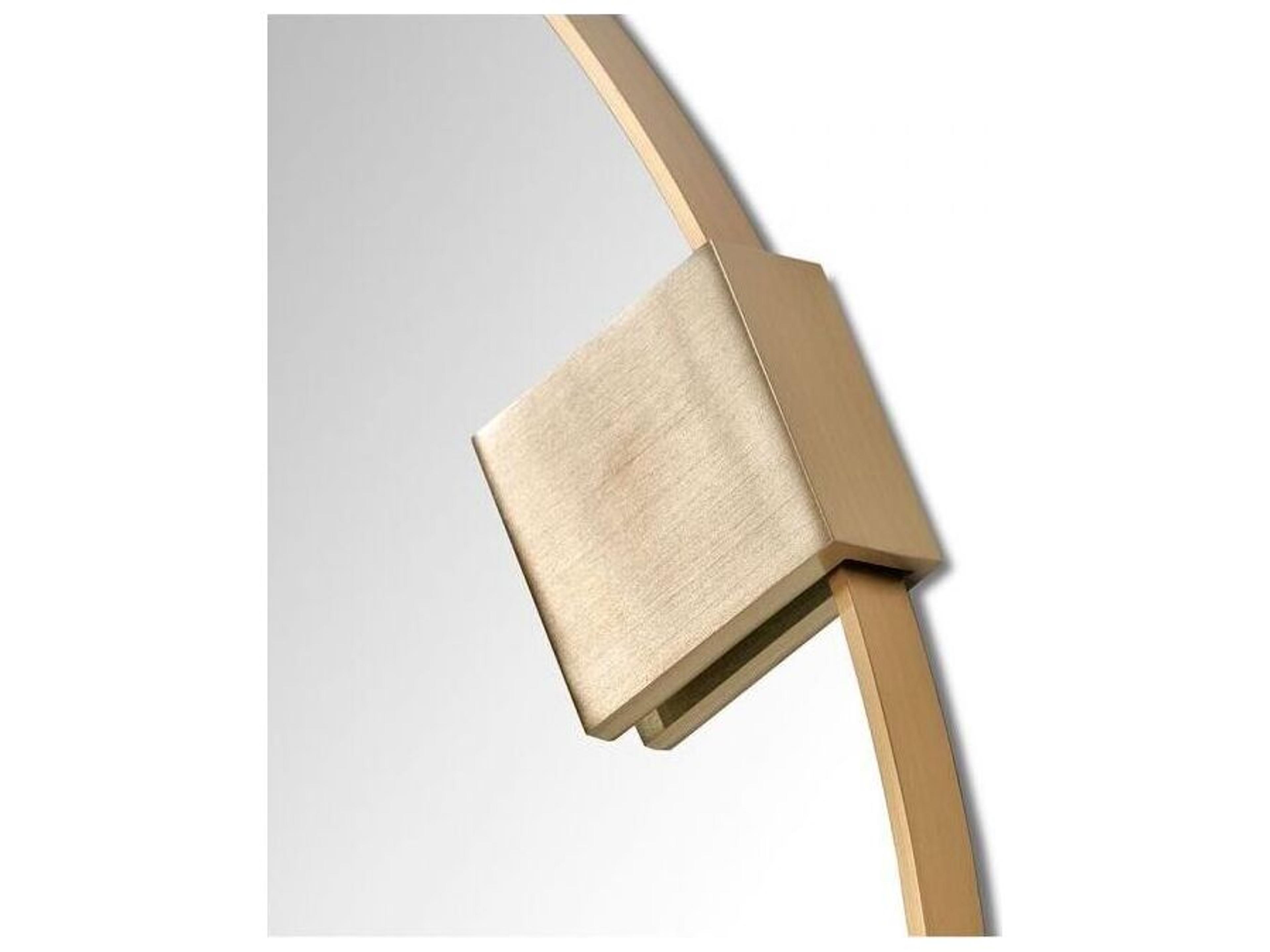 Interlude Home Nippon Brushed Brass Plain Mirror Wall Round