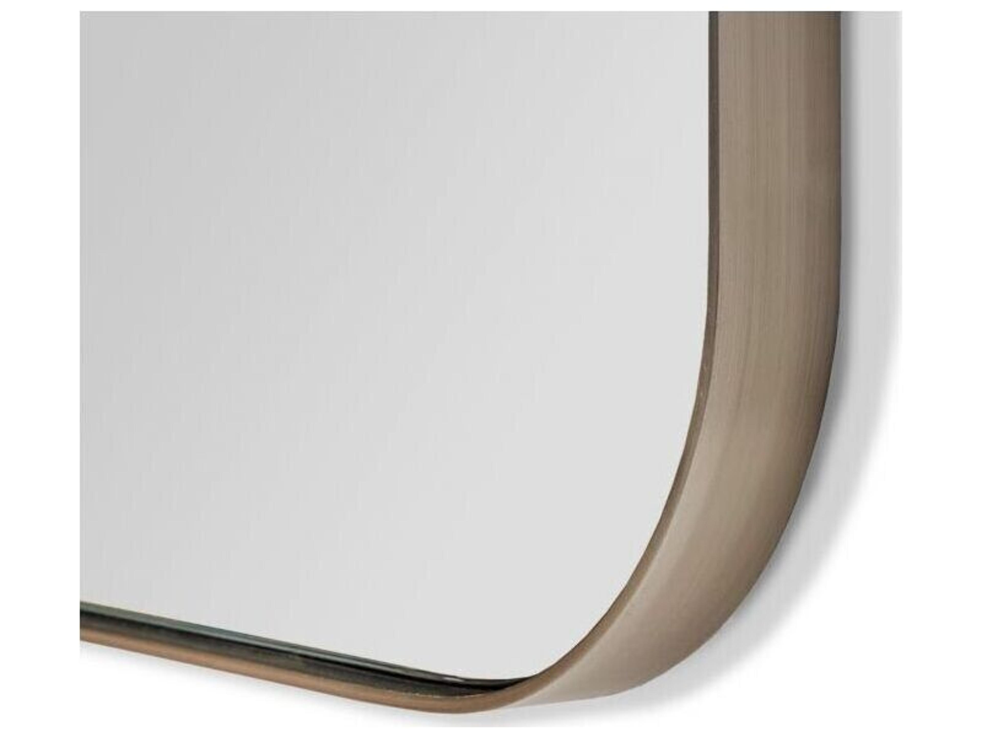 Interlude Home Aalina Brushed Nickel Plain Mirror Floor Vertical