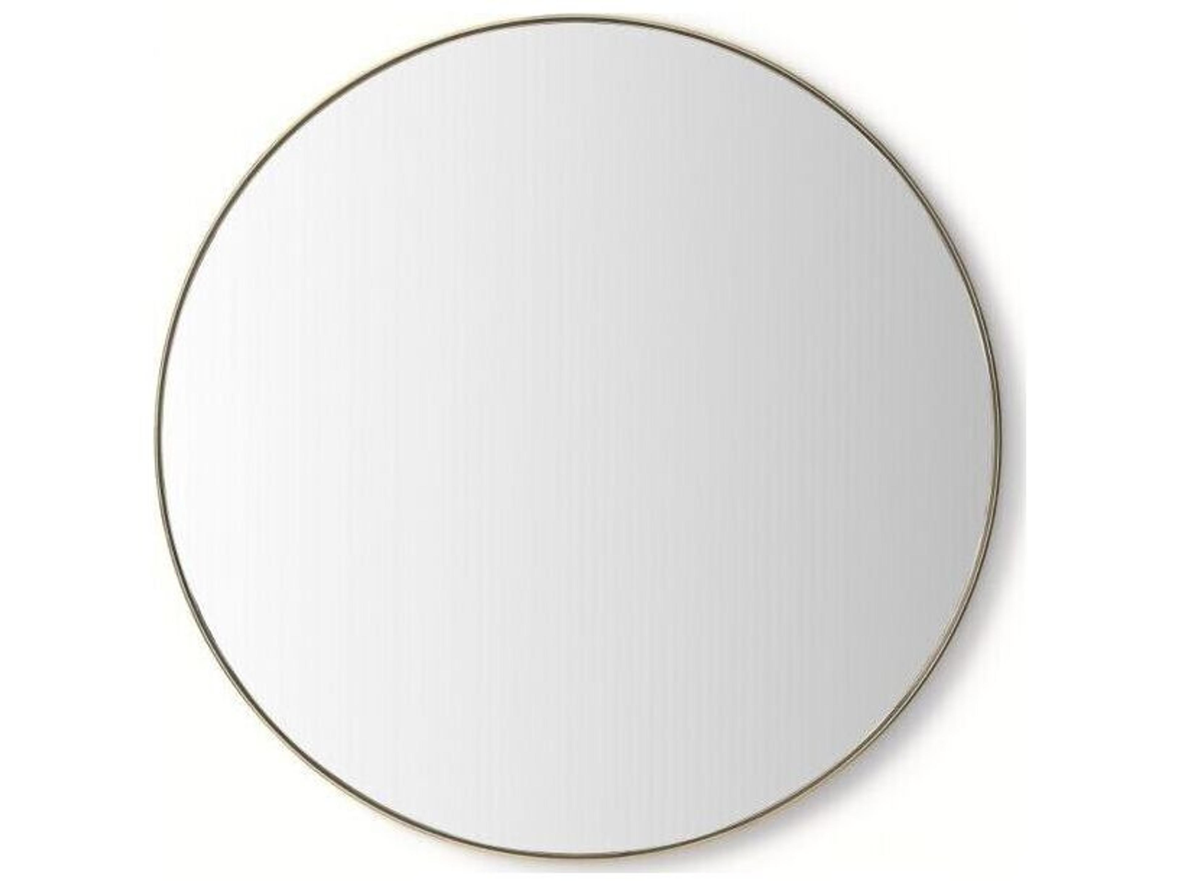 Aalina Brushed Brass Wall Mirror Round