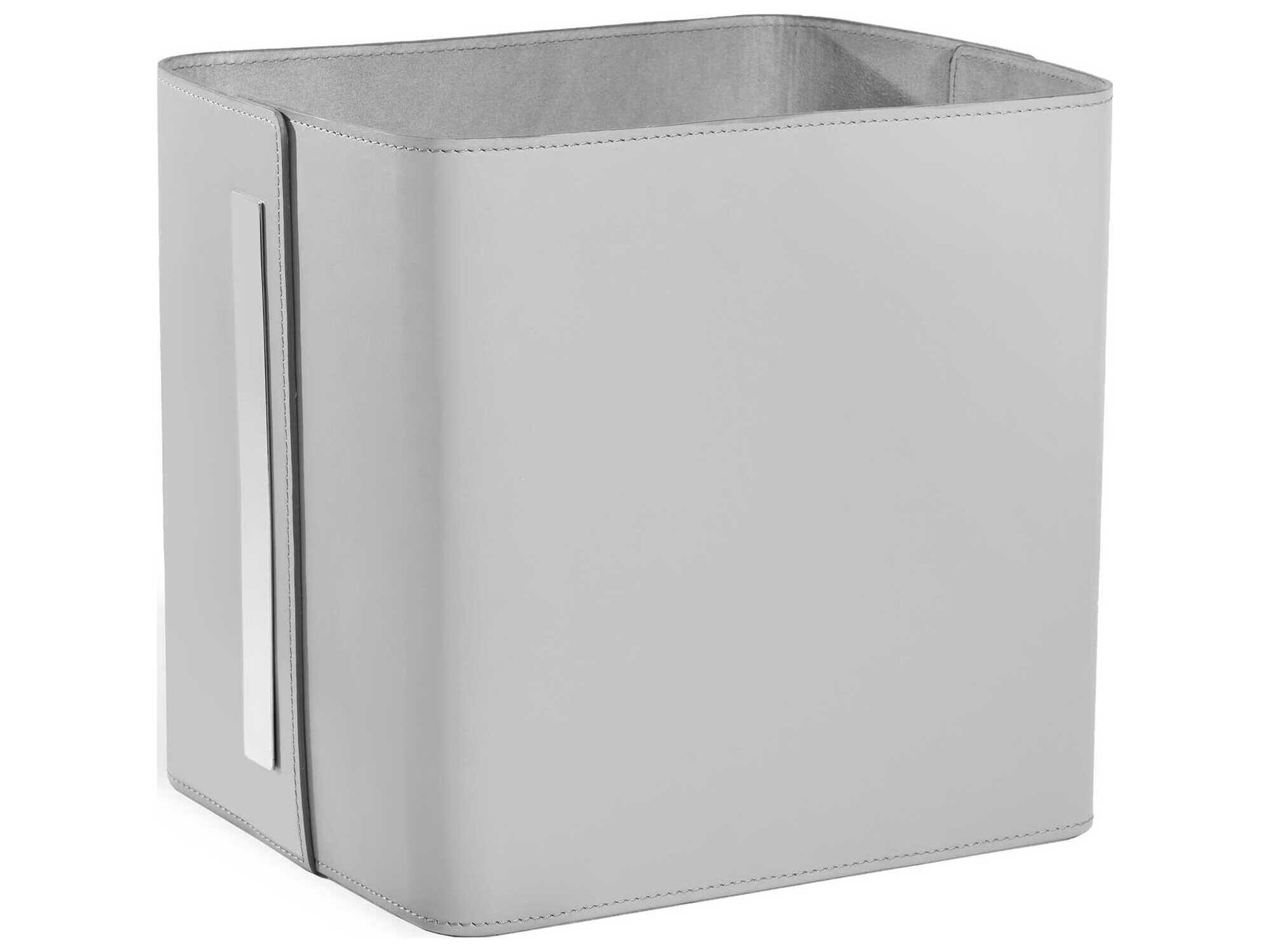 Portia Light Grey / Polished Nickel Storage Basket
