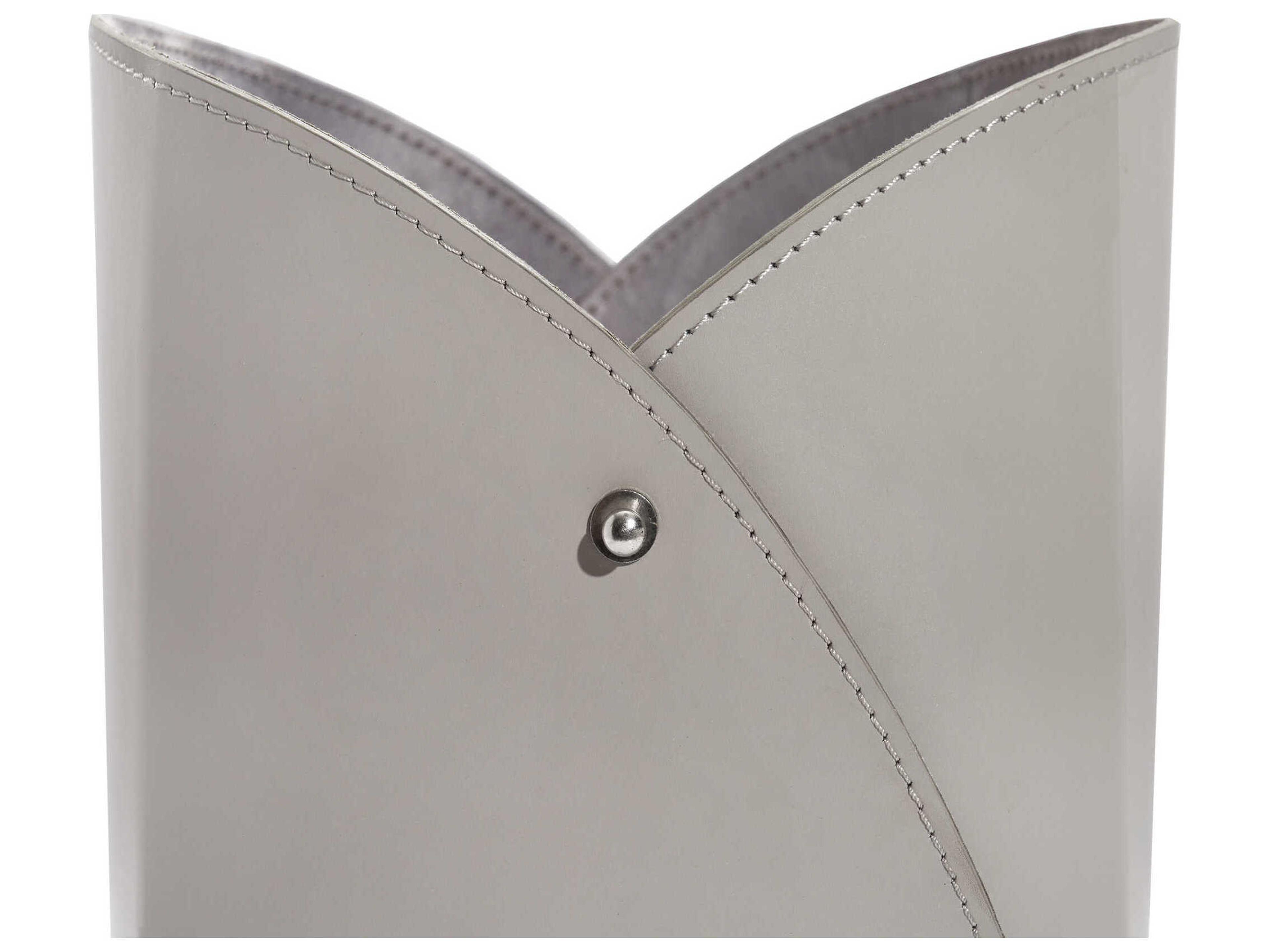 Interlude Home Tulip Light Grey Wastebasket