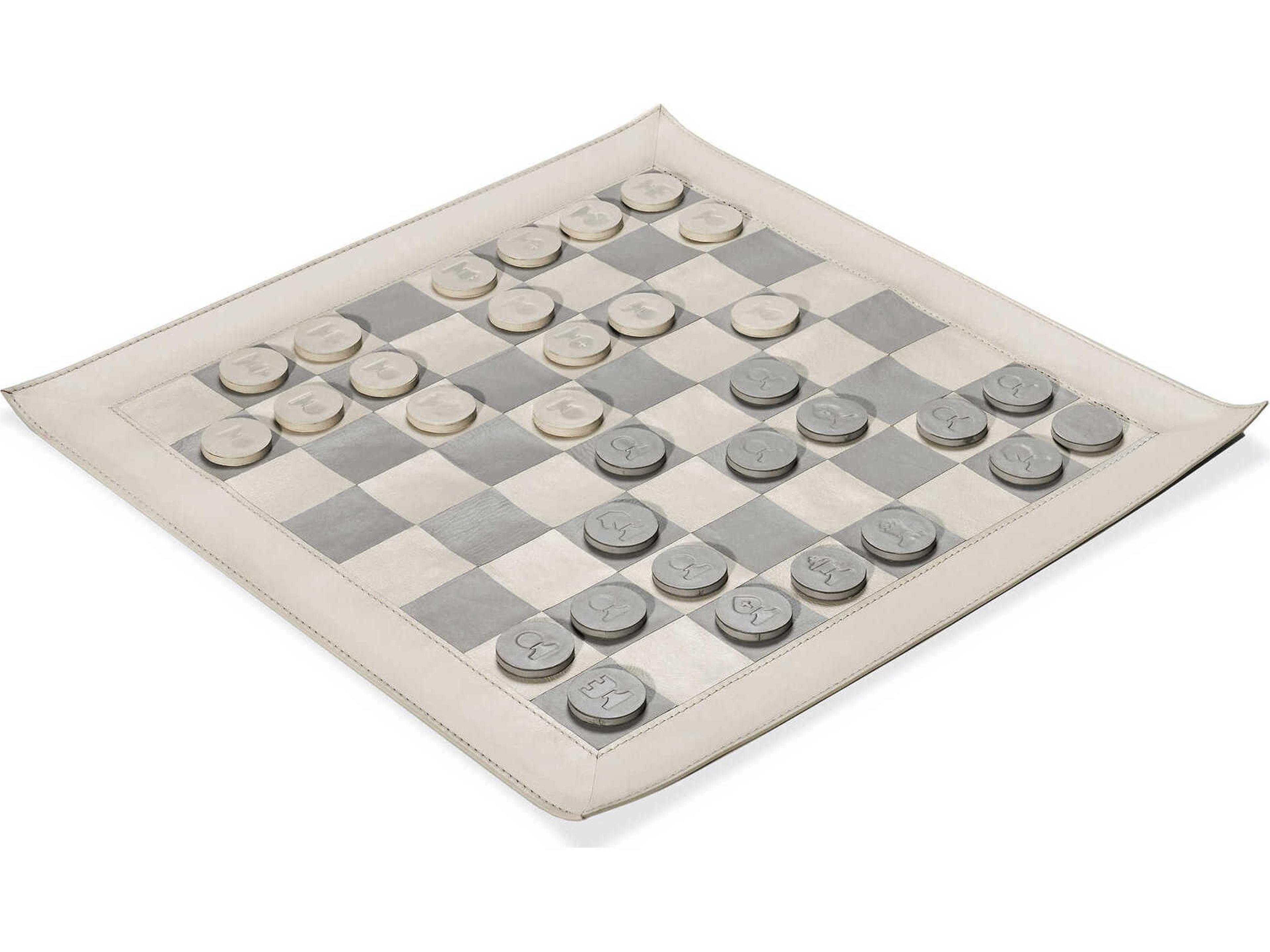 Grayson Ivory / Light Grey Chess Board