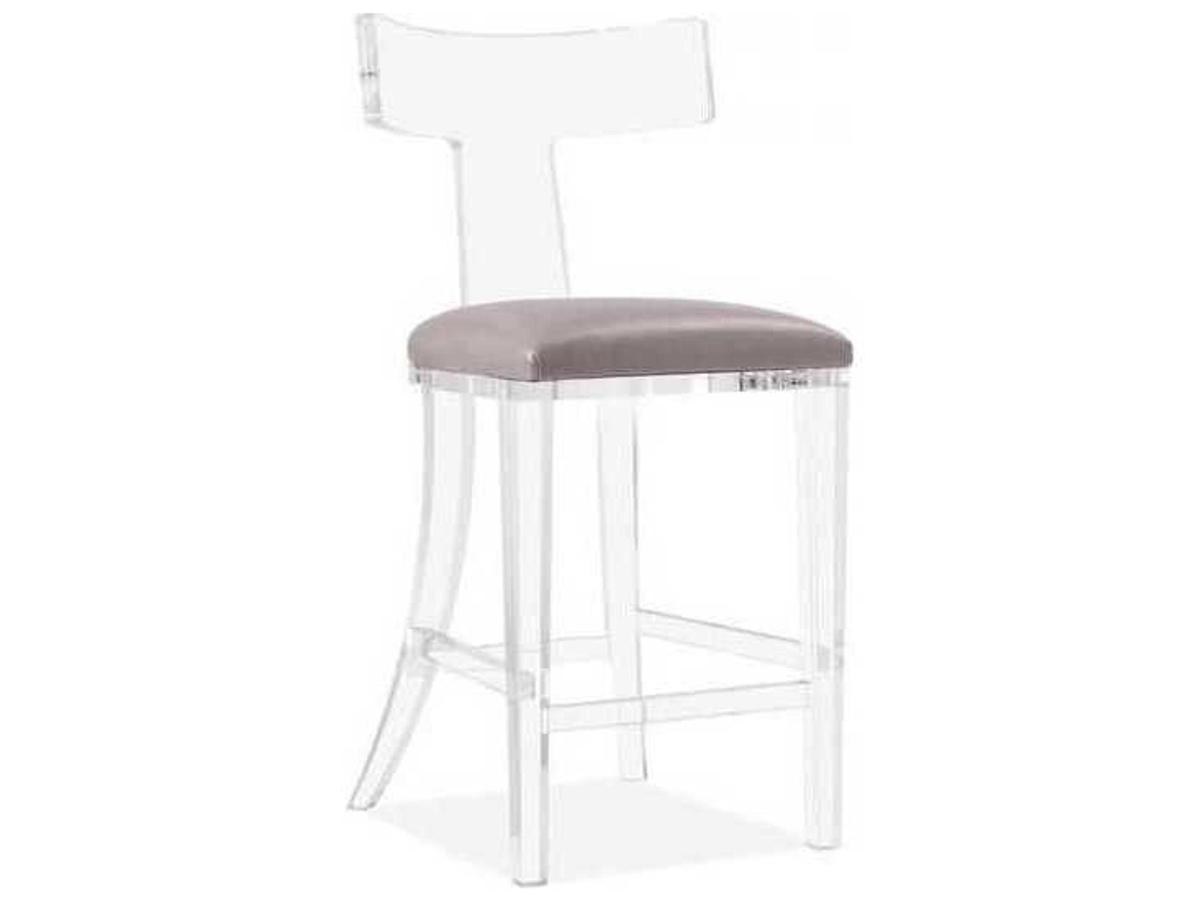 Tristan Clear Nimbus Grey Upholstered Counter Stool