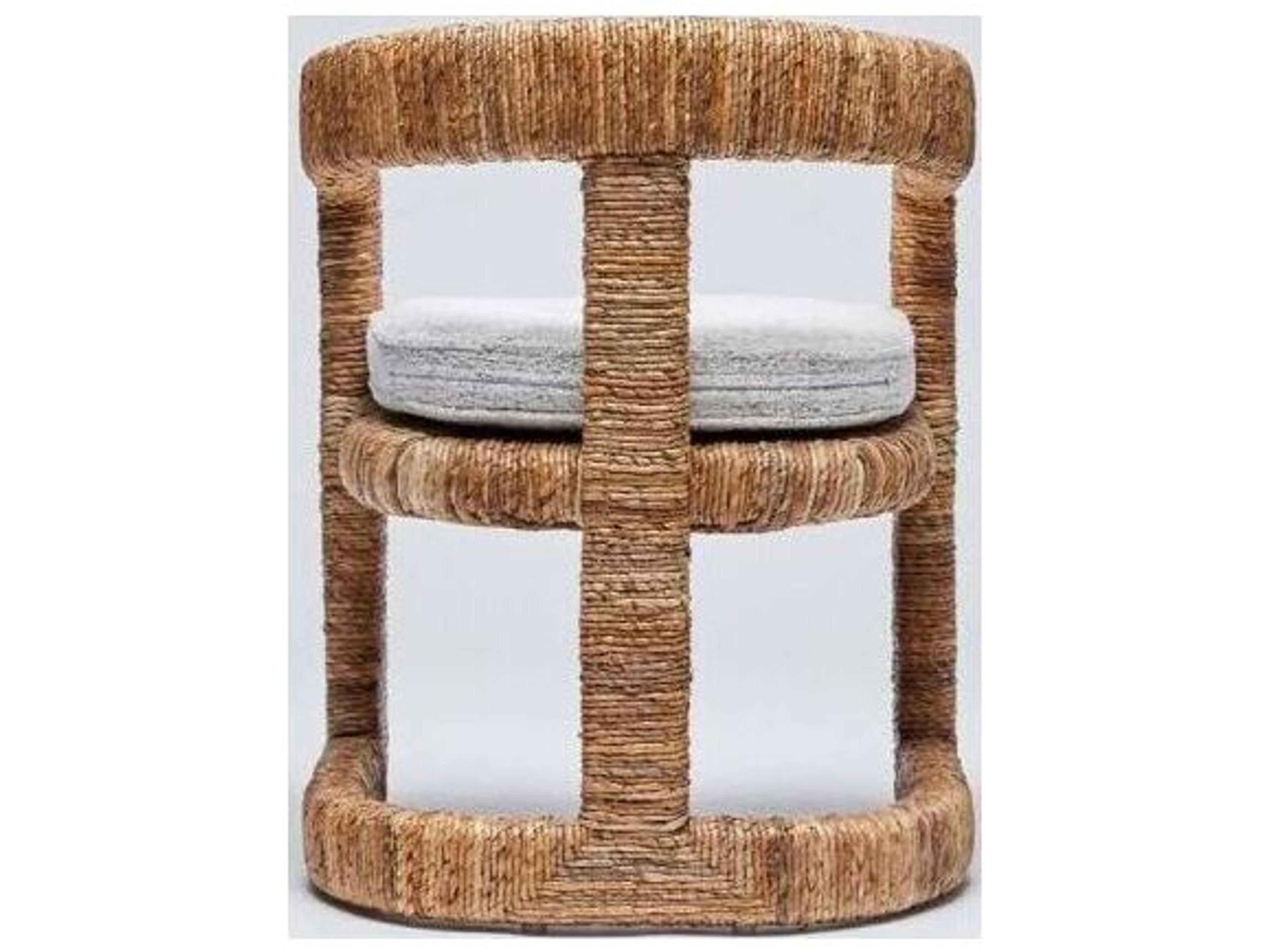 Interlude Home Laguna Bamboo Wood Natural Arm Dining Chair