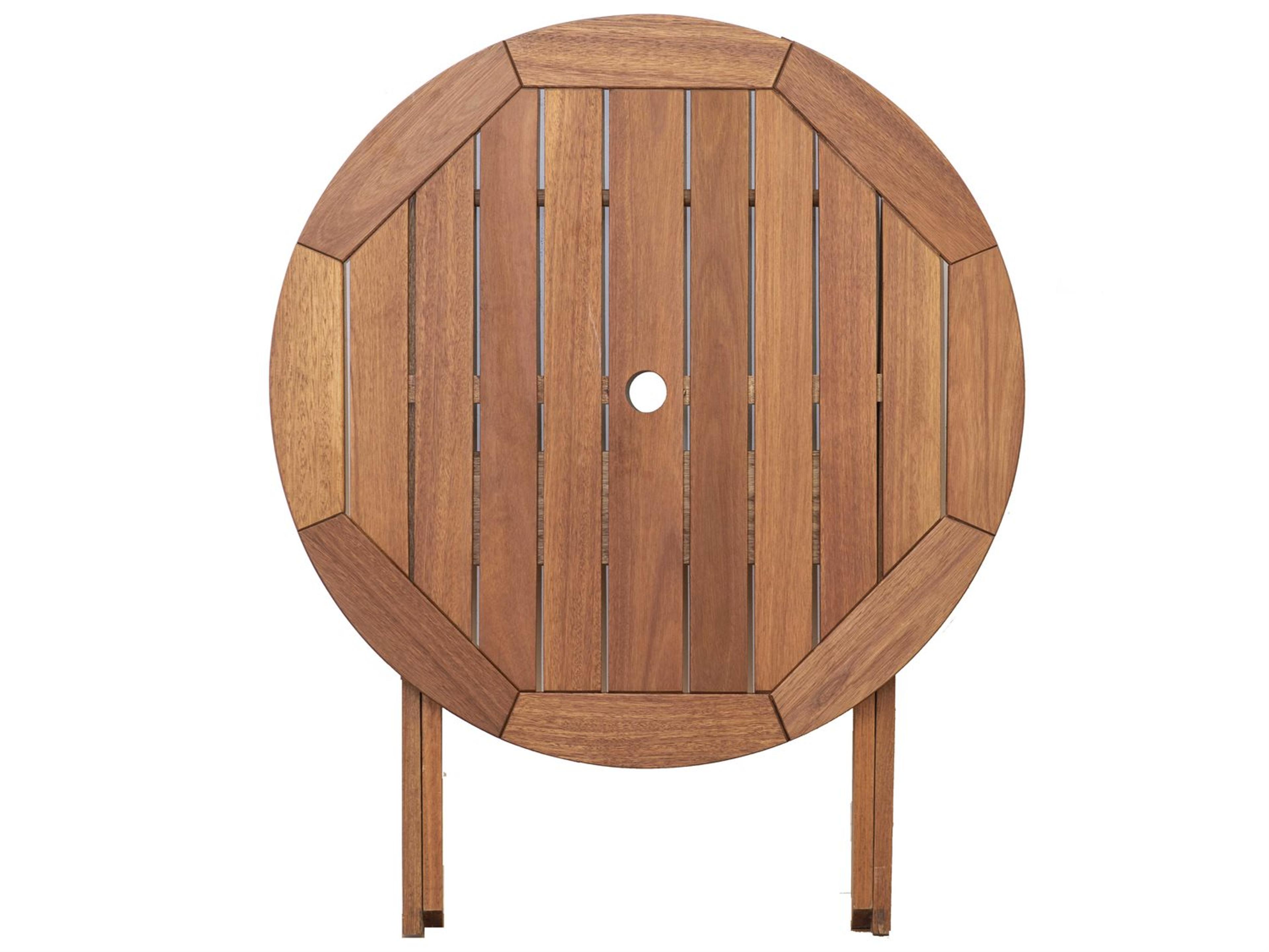 International Home Miami Amazonia Madrid 3 Piece Round Wood Outdoor Dining Set