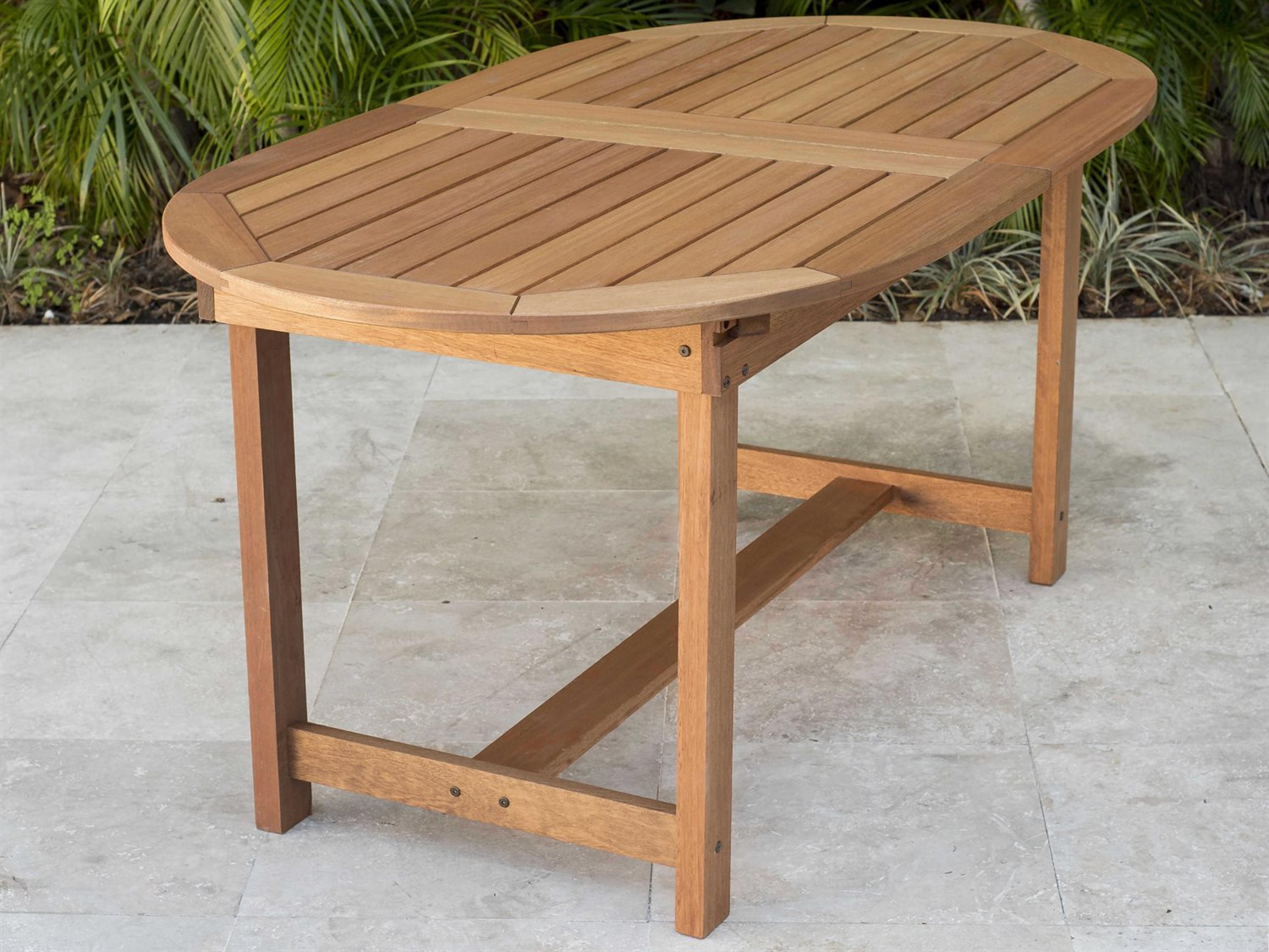 International Home Miami Amazonia Madrid 7 Piece Extendable Oval Wood Patio Dining Set