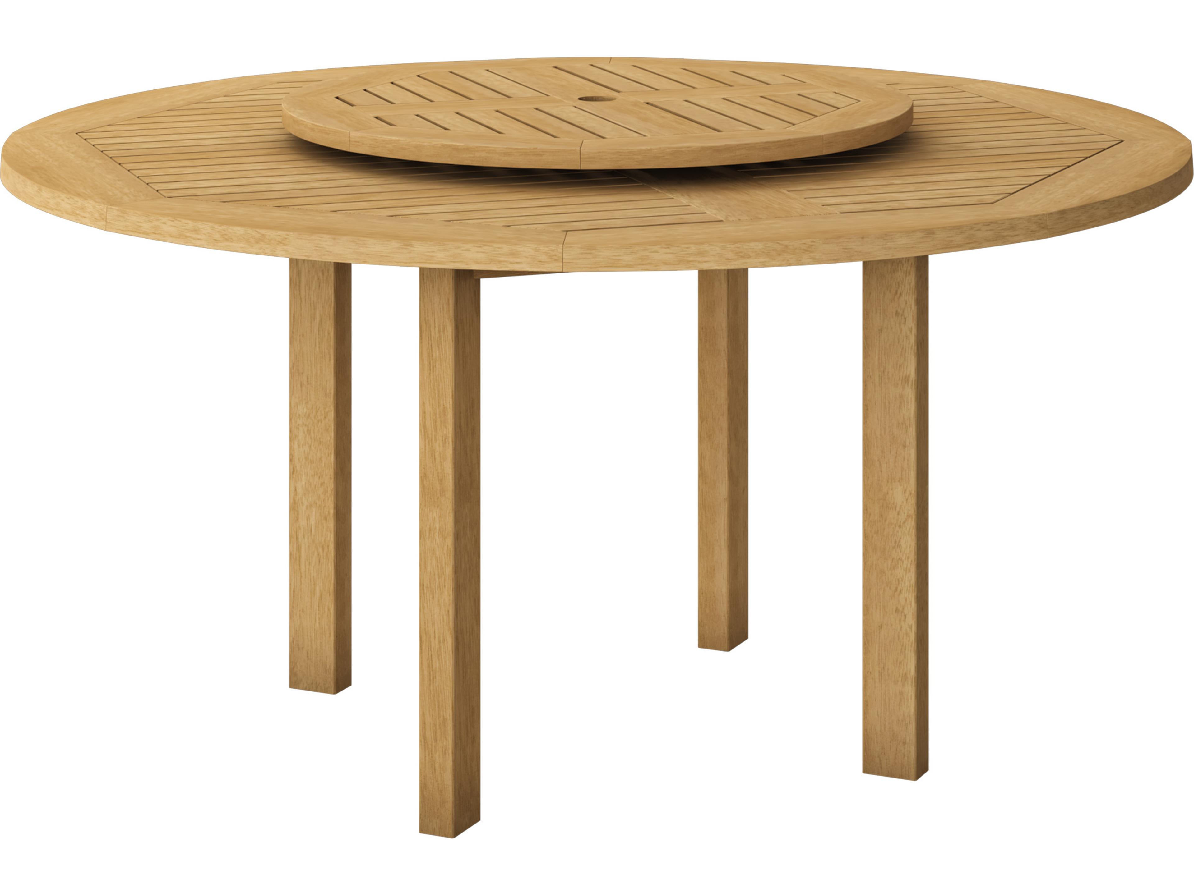 International Home Miami Amazonia Wood Resin Brown 7 Piece Round Patio Dining Set