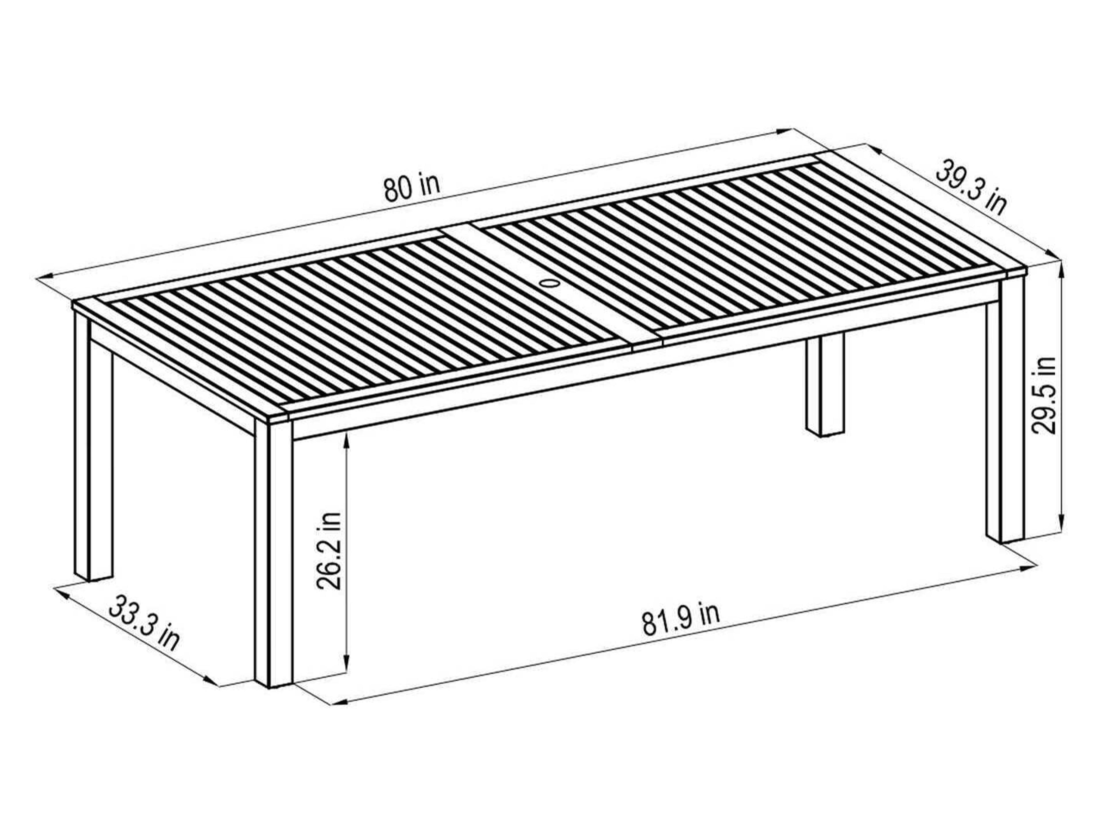 International Home Miami Amazonia Wood Patio Dining Set