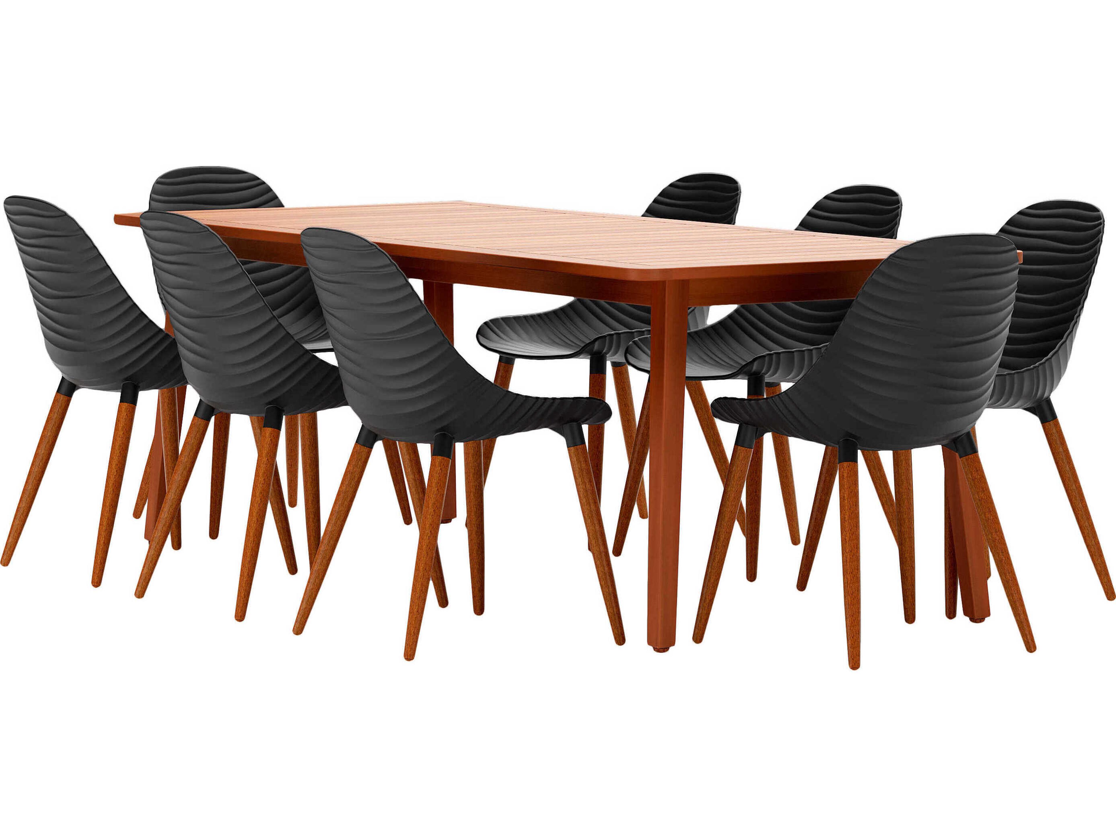 International Home Miami Amazonia Wood Patio Dining Set