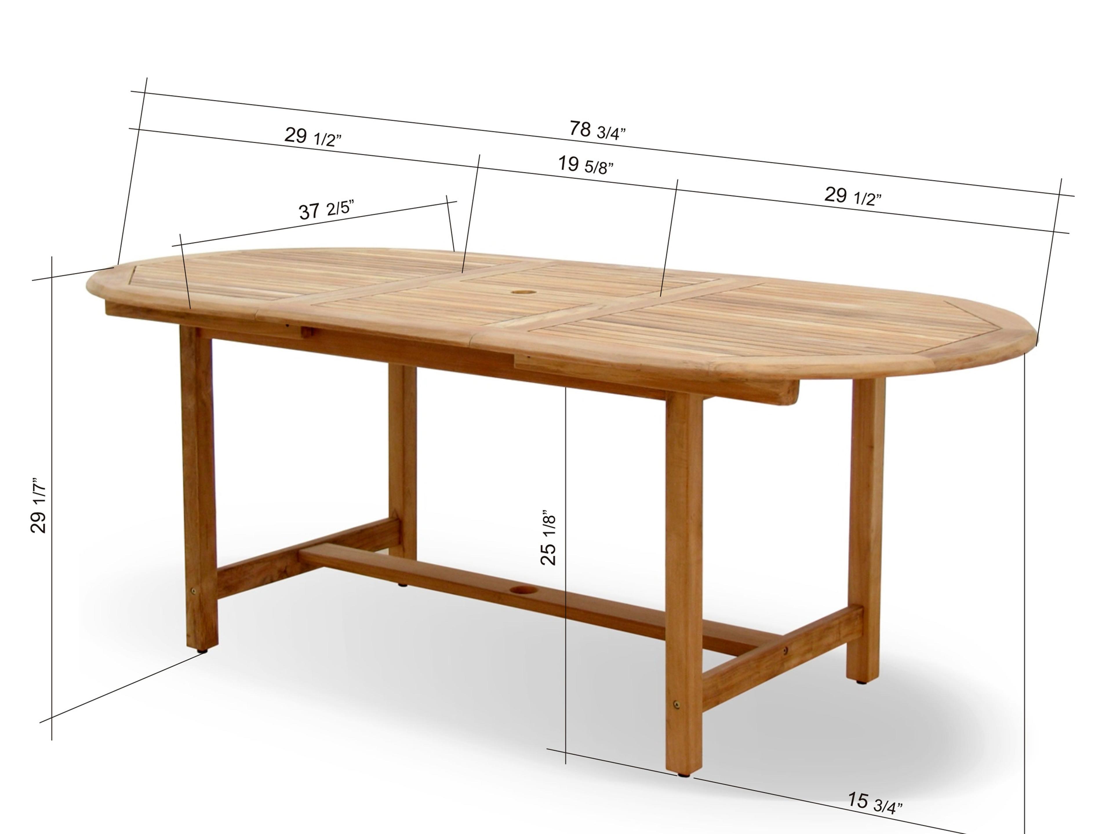 International Home Miami Amazonia Teak Outdoor Patio Dining Set