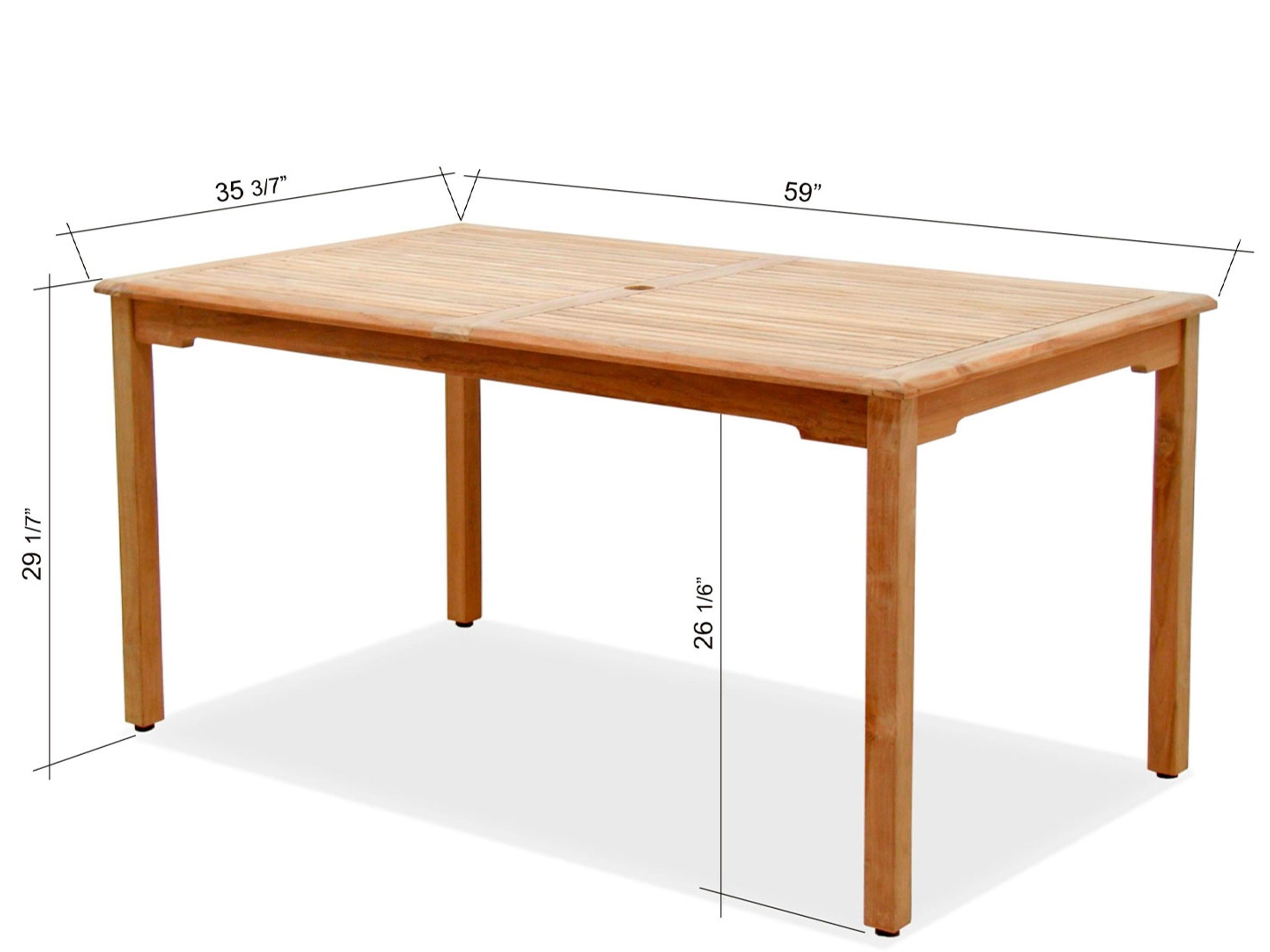 International Home Miami Amazonia Teak Outdoor Patio Dining Set