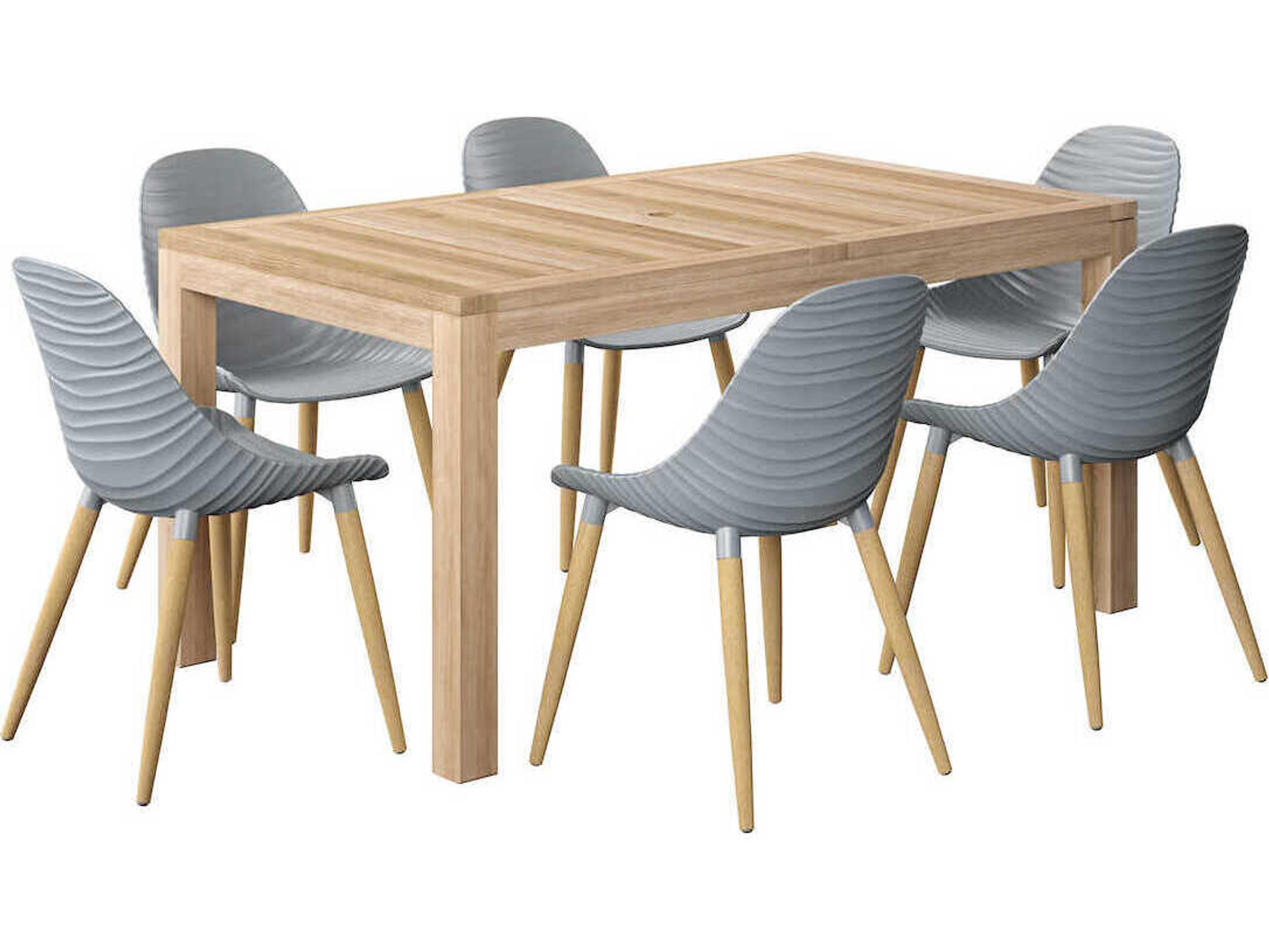 International Home Miami Amazonia Teak Outdoor Patio Dining Set