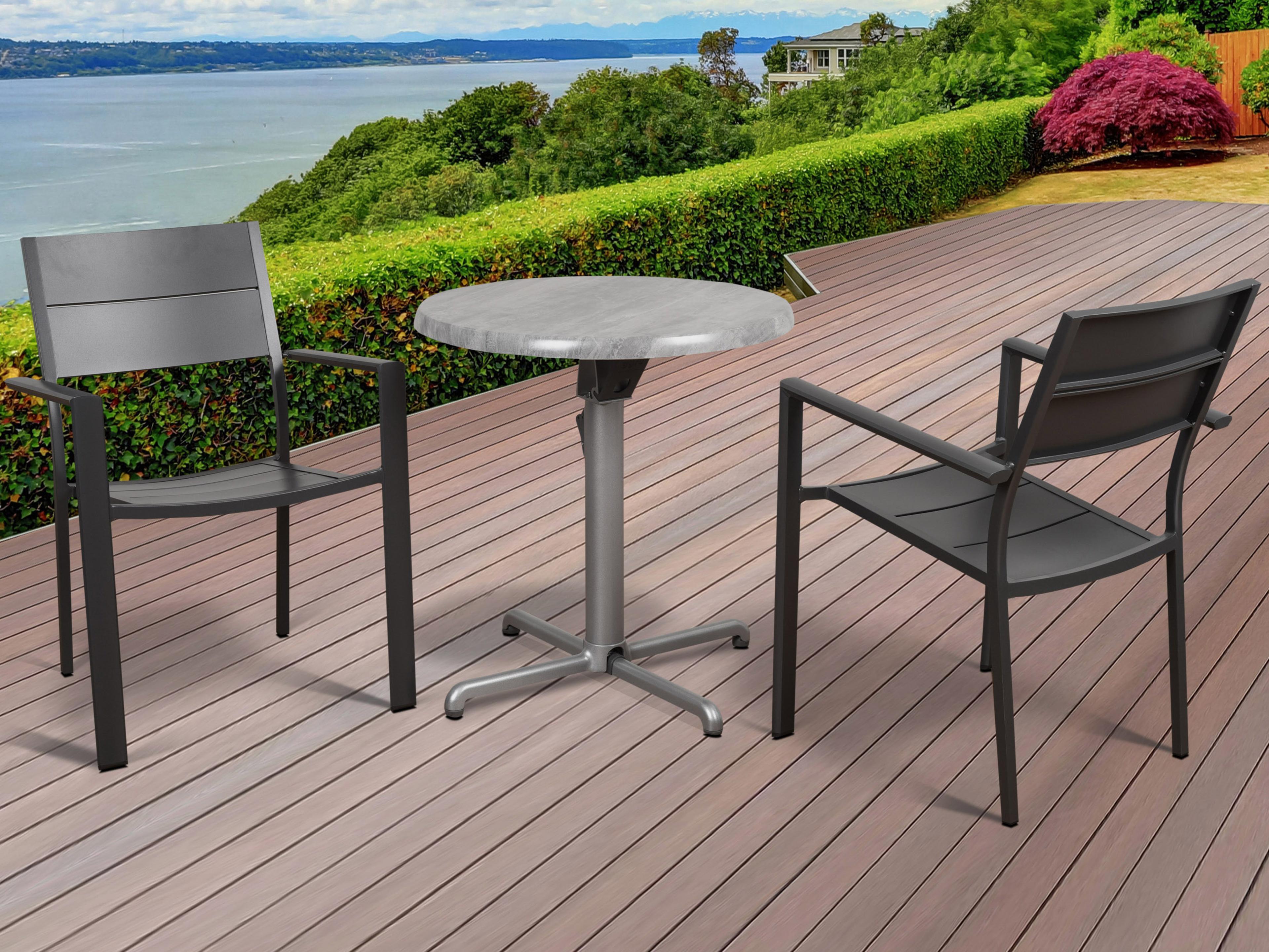 Atlantic Koningsdam 3 Piece Round Patio Dining Set