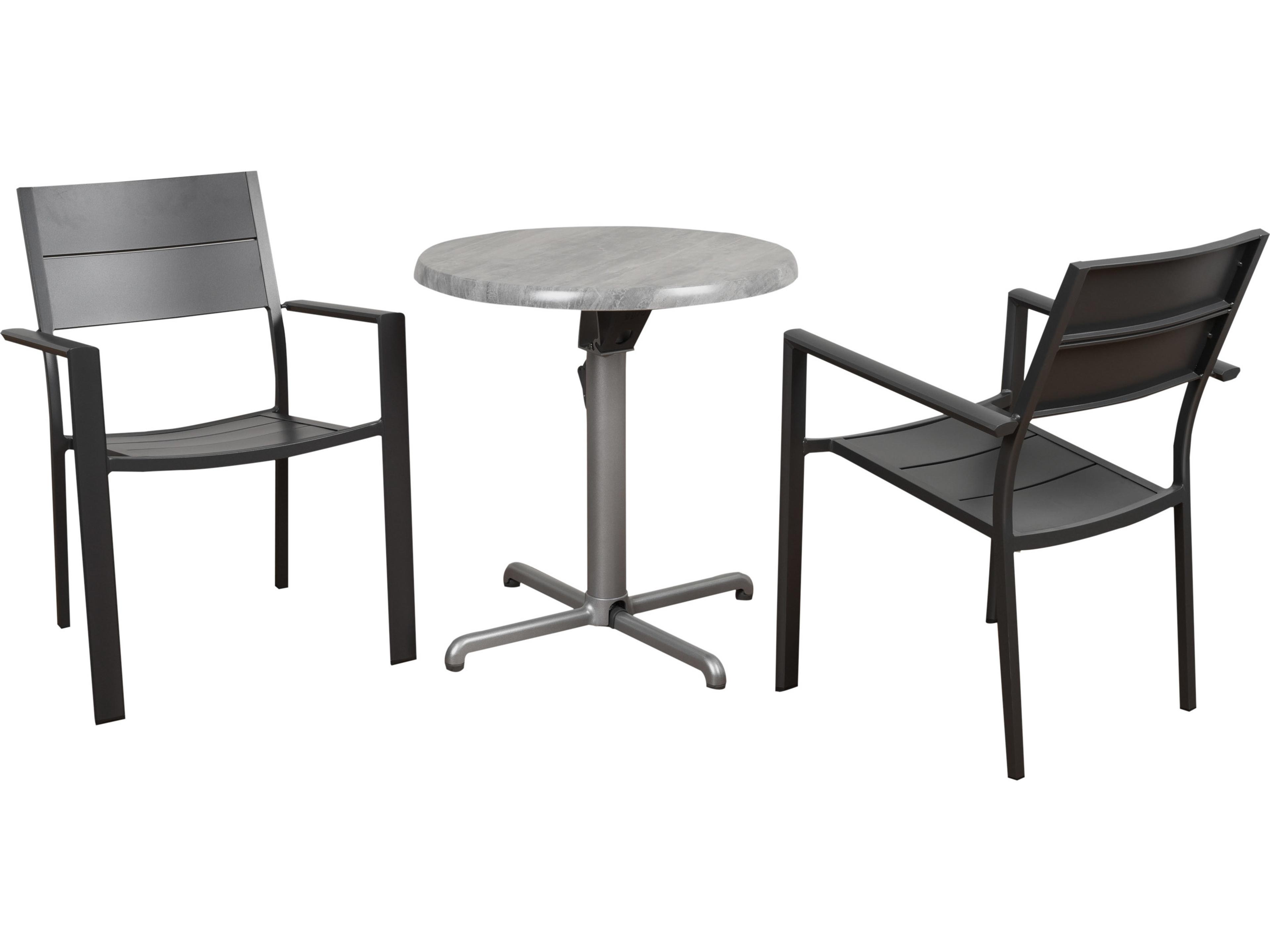 International Home Miami Atlantic Koningsdam 3 Piece Round Patio Dining Set