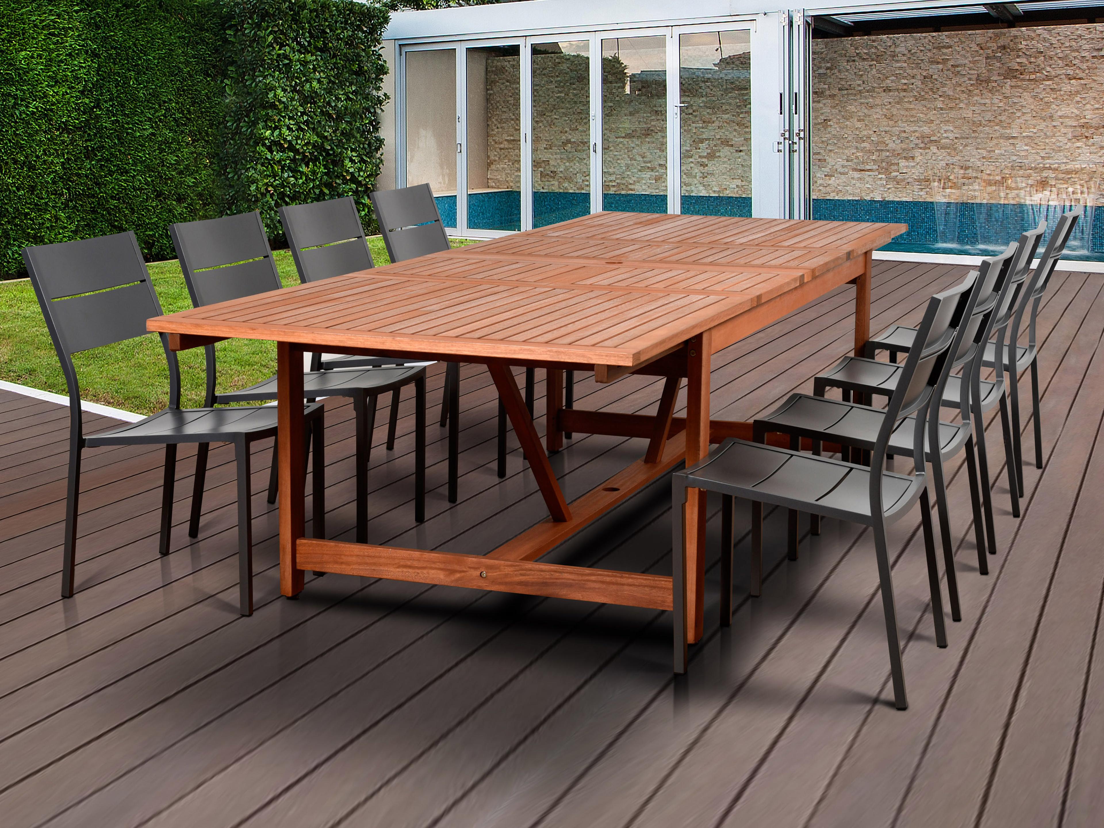 Amazonia Koningsdam 9 Piece Rectangular Outdoor Dining Set