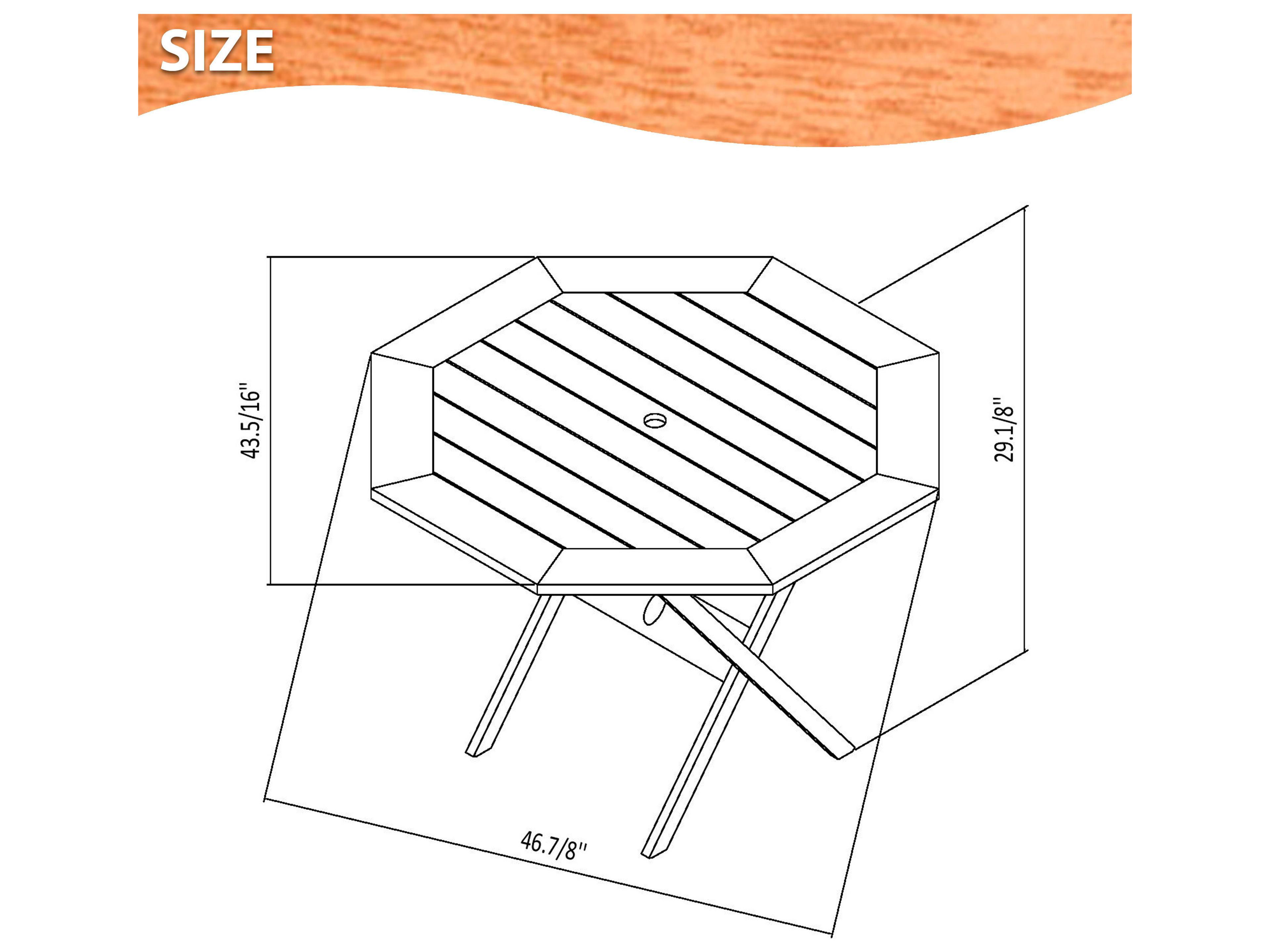 International Home Miami Amazonia Austria Eucalyptus 5 Piece Outdoor Octagonal dining set with Grey Armchairs