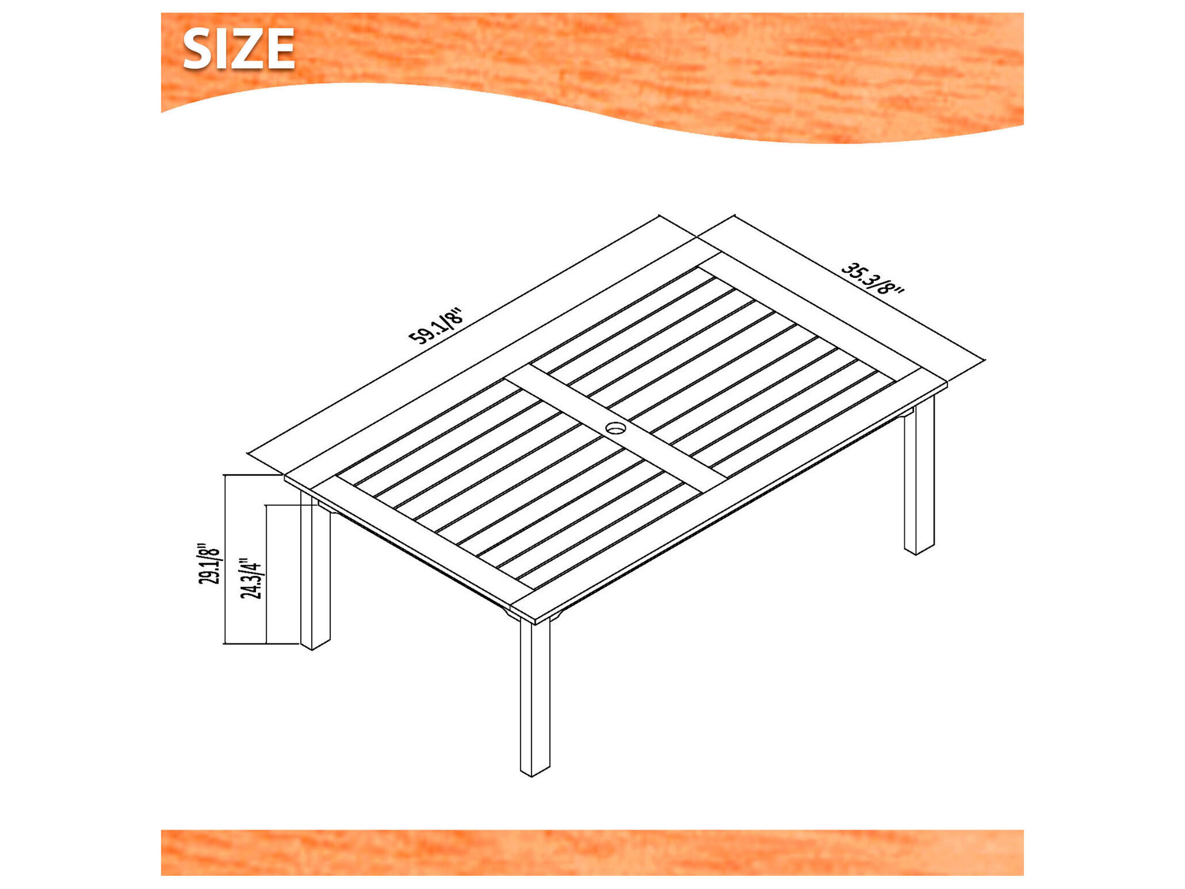 International Home Miami Amazonia Zandvoort Eucalyptus 7 Piece Outdoor Rectangular dining set with Black aluminum legs chairs
