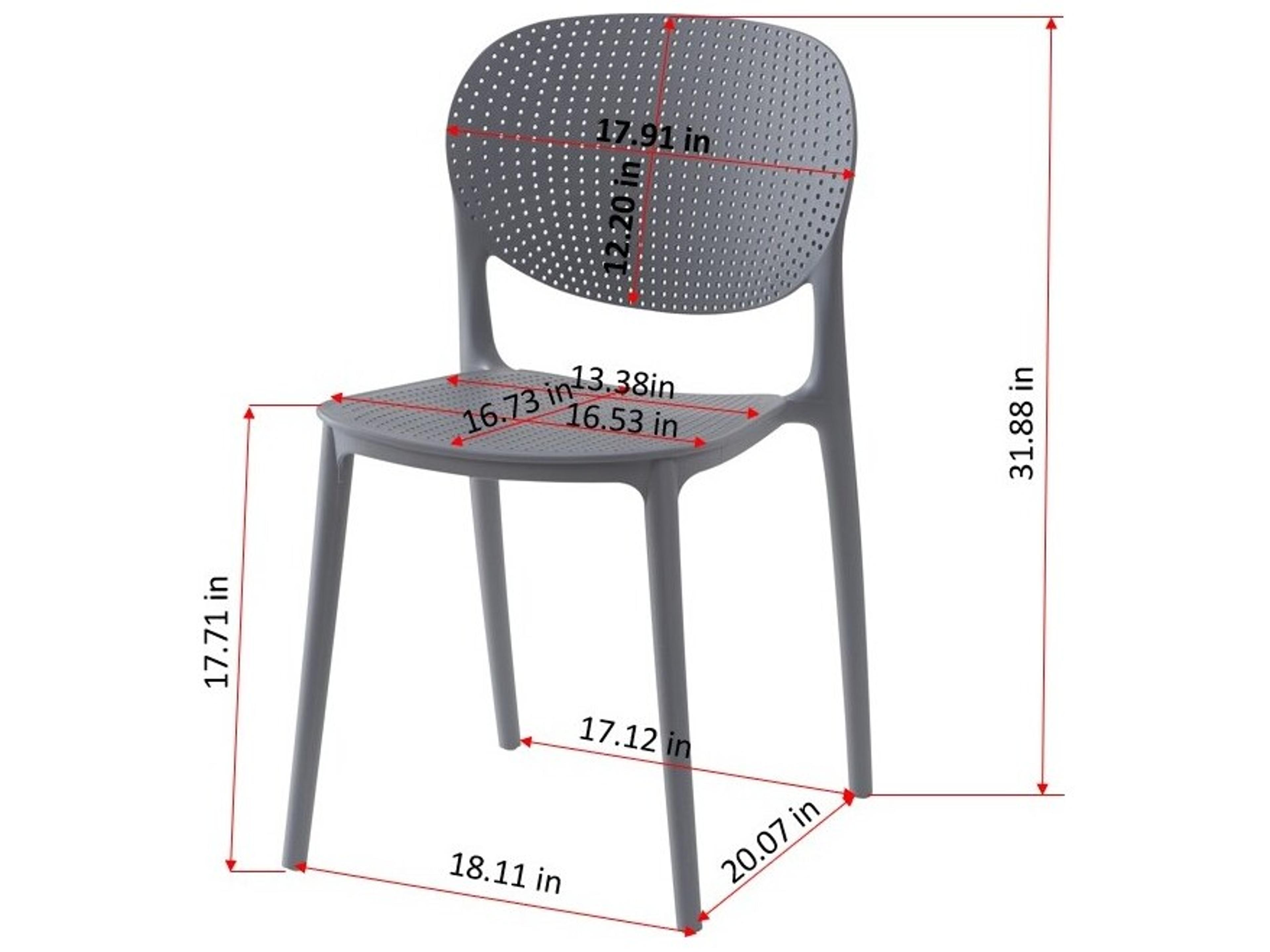 International Home Miami Amazonia Isa Gray Resin Armchair Set of 4