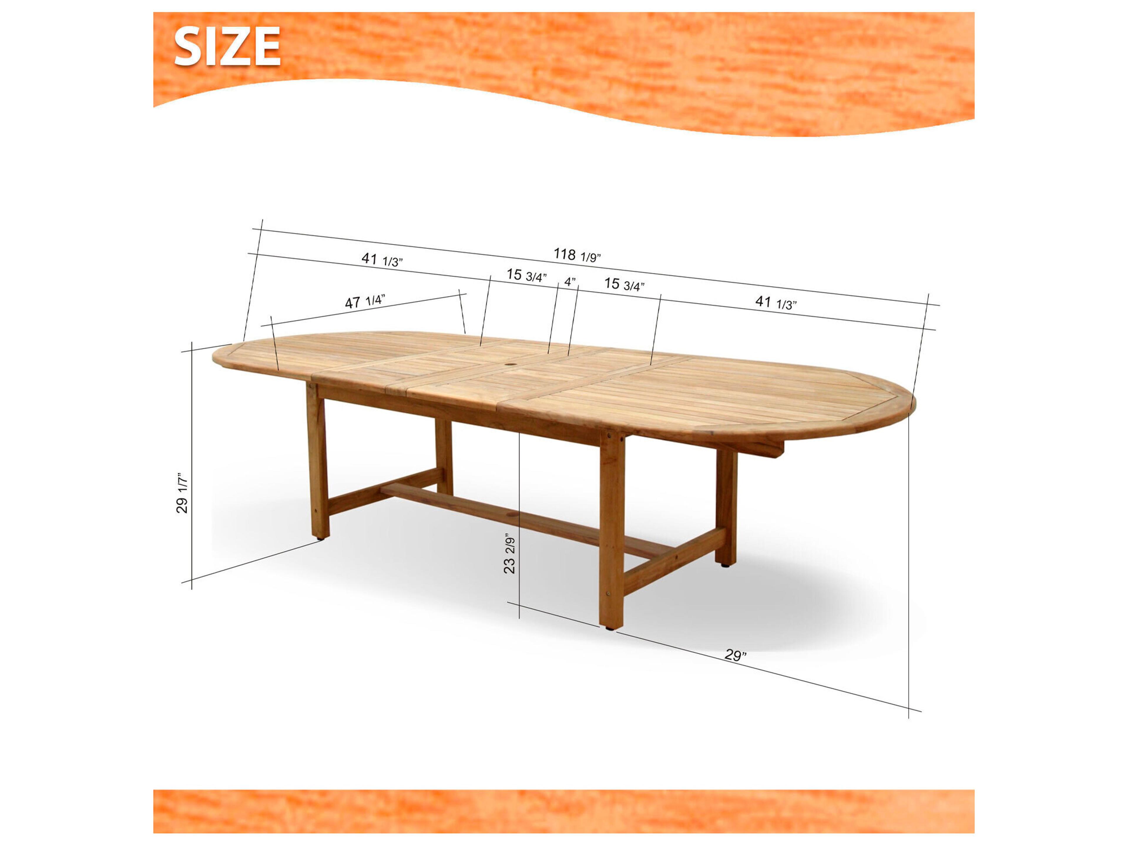 International Home Miami Amazonia Abu Dhabi Teak 13 Piece Outdoor Oval Extendable Dining Set with White Plastic Chairs
