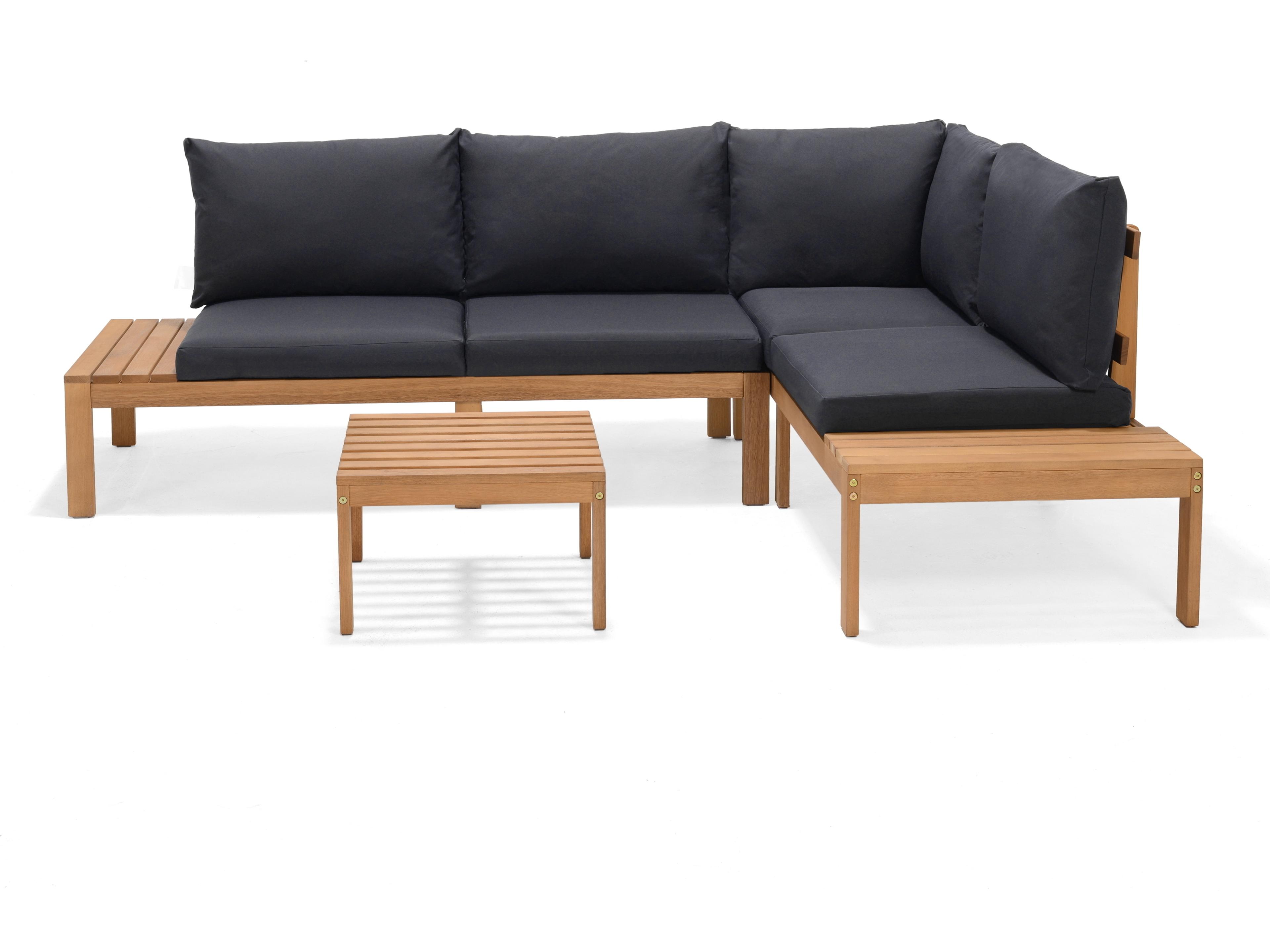 Amazonia Teak Finish Montecarlo 3-Piece Deep Seat Conversation Set With Cushions