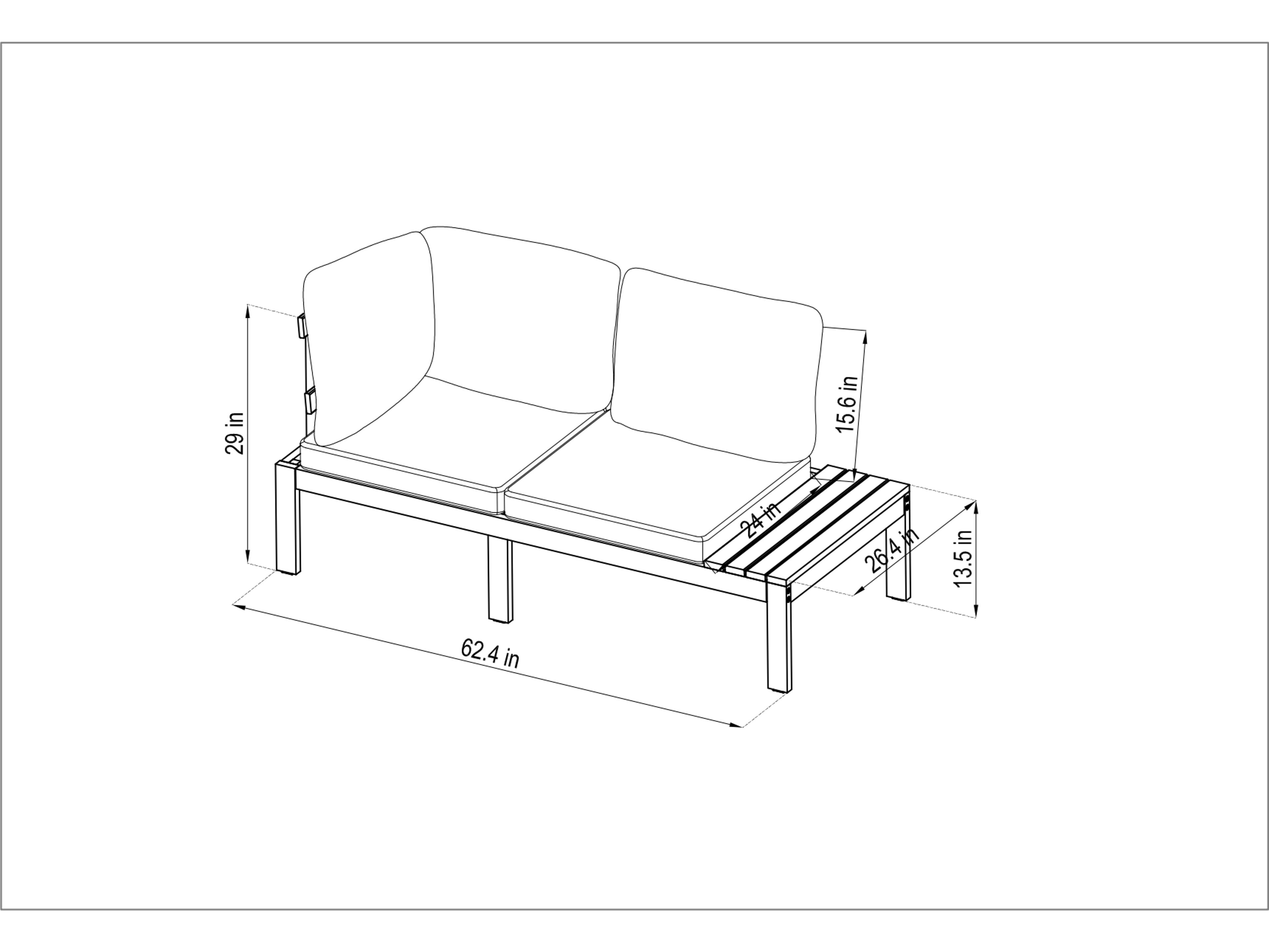 International Home Miami Amazonia Teak Finish Montecarlo 3-Piece Deep Seat Conversation Set With Cushions