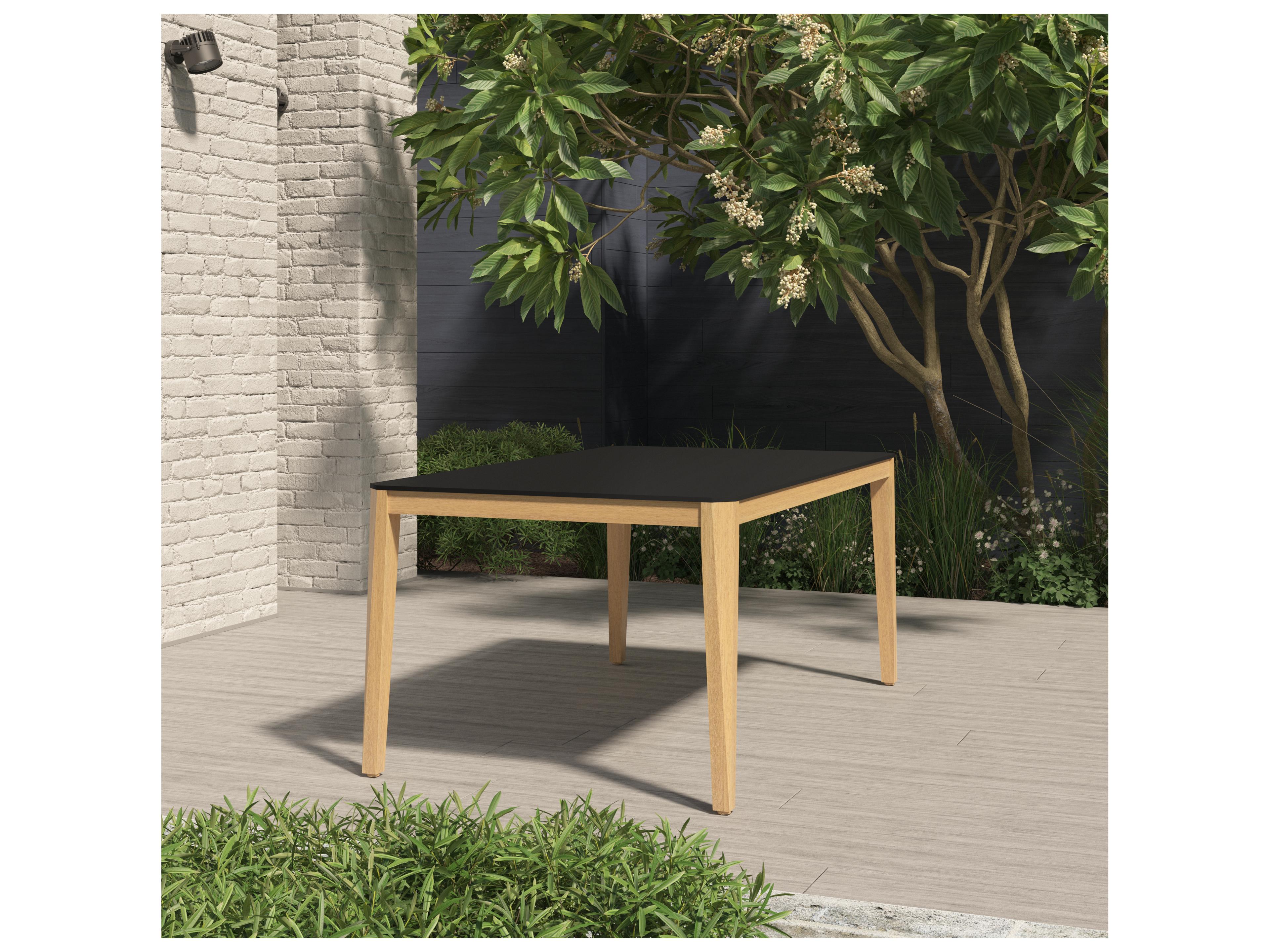 International Home Miami Amazonia Silverstone 170 inch Black 5 Person Outdoor Rectangular dining set